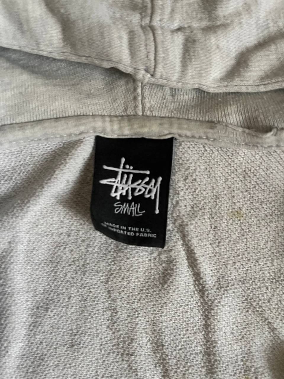 Stussy × Vintage Grey STUSSY Zip-Up Hoodie Sz S Size US S / EU 44-46 / 1 - 13 Thumbnail