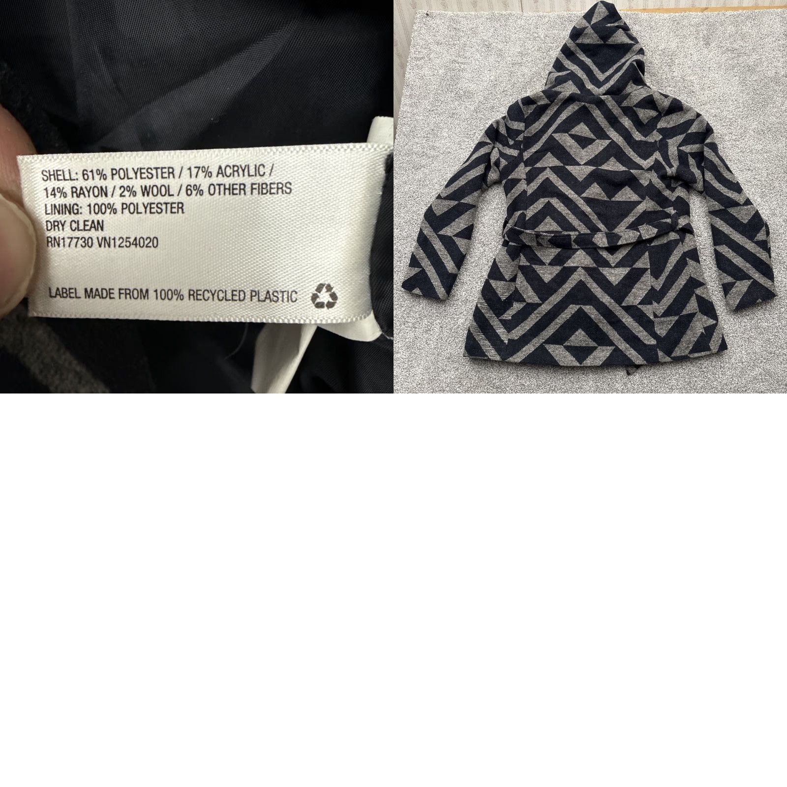 Mossimo VINTAGE? wait not vintage. The item is not vintage per specs. So: Mossimo Coat Womens XL Geometric Belted Lined Pockets Casual Travel Coat Size XL / US 12-14 / IT 48-50 - 8 Thumbnail