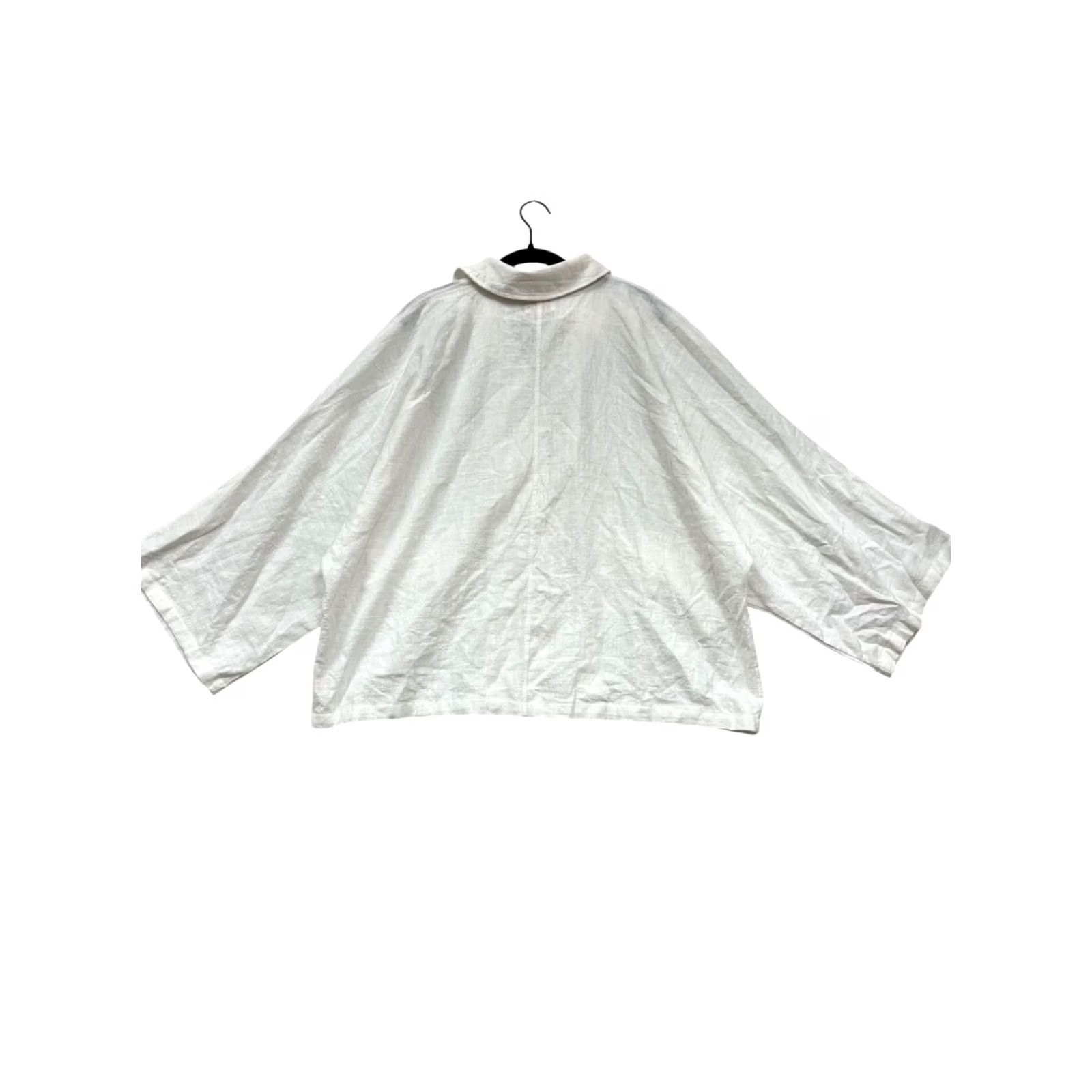 Vintage The Lullaby Club White Textured Button-Up Jacket XL Women Size L / US 10 / IT 46 - 2 Thumbnail