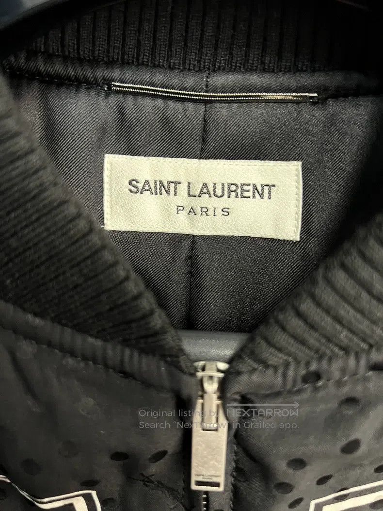 Saint Laurent Paris Saint Laurent Paris Polka Dot Black Logo Printed Thin Cott Size US M / EU 48-50 / 2 - 3 Thumbnail