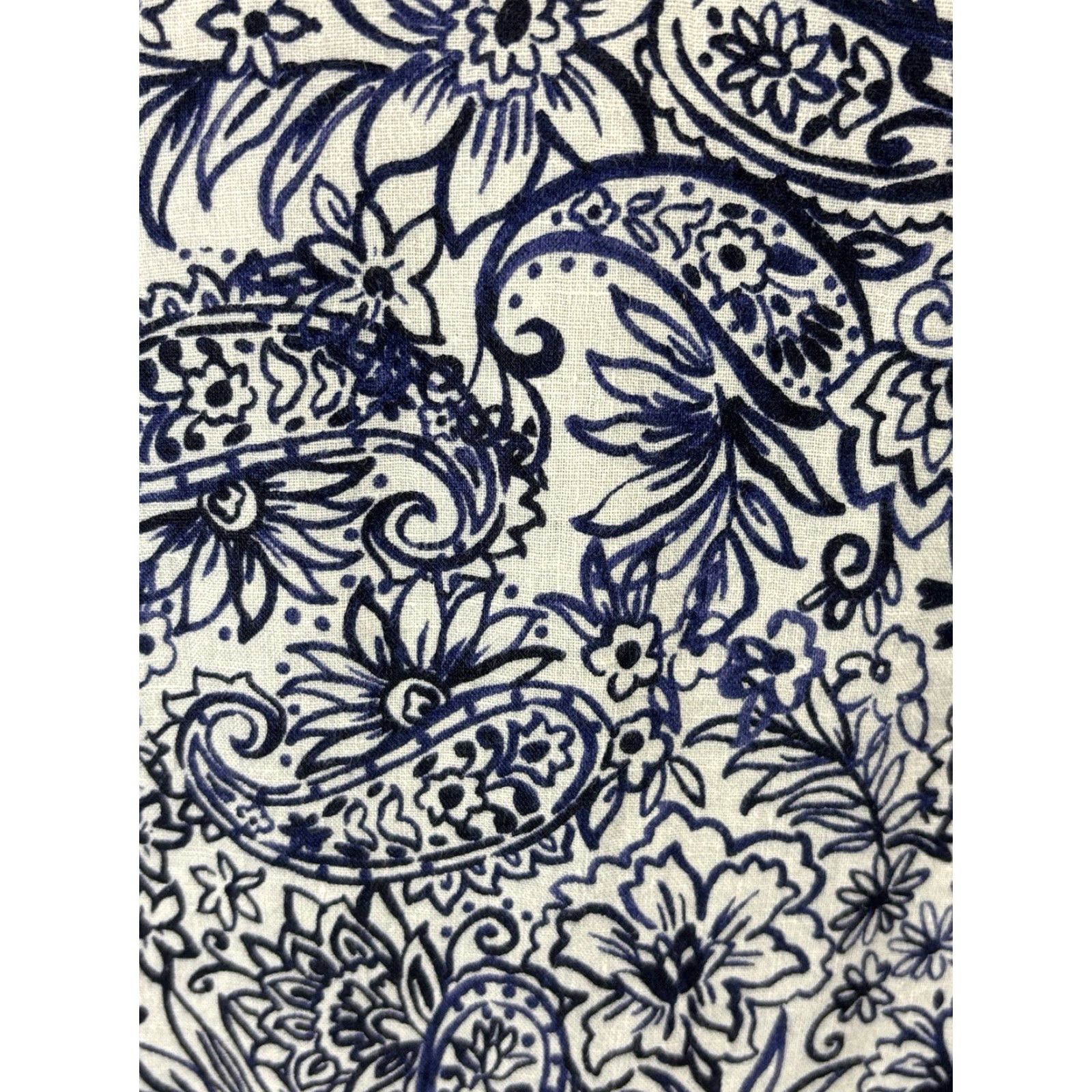 Vintage VINTAGE Sigrid Olsen Linen Tunic Women’s Large Blue Paisley 3/4 Sleeve Casual Bohemian Summer Size L / US 10 / IT 46 - 6 Thumbnail
