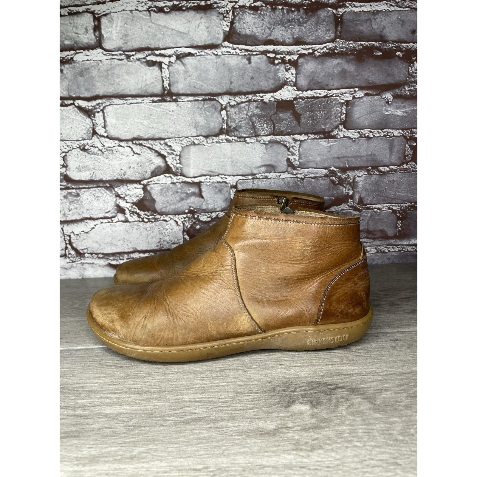 Birkenstock Birkenstock Boots Brown Leather Ankle Zip Comfort Walking Sh Size US 9.5 / IT 39.5 - 22 Thumbnail