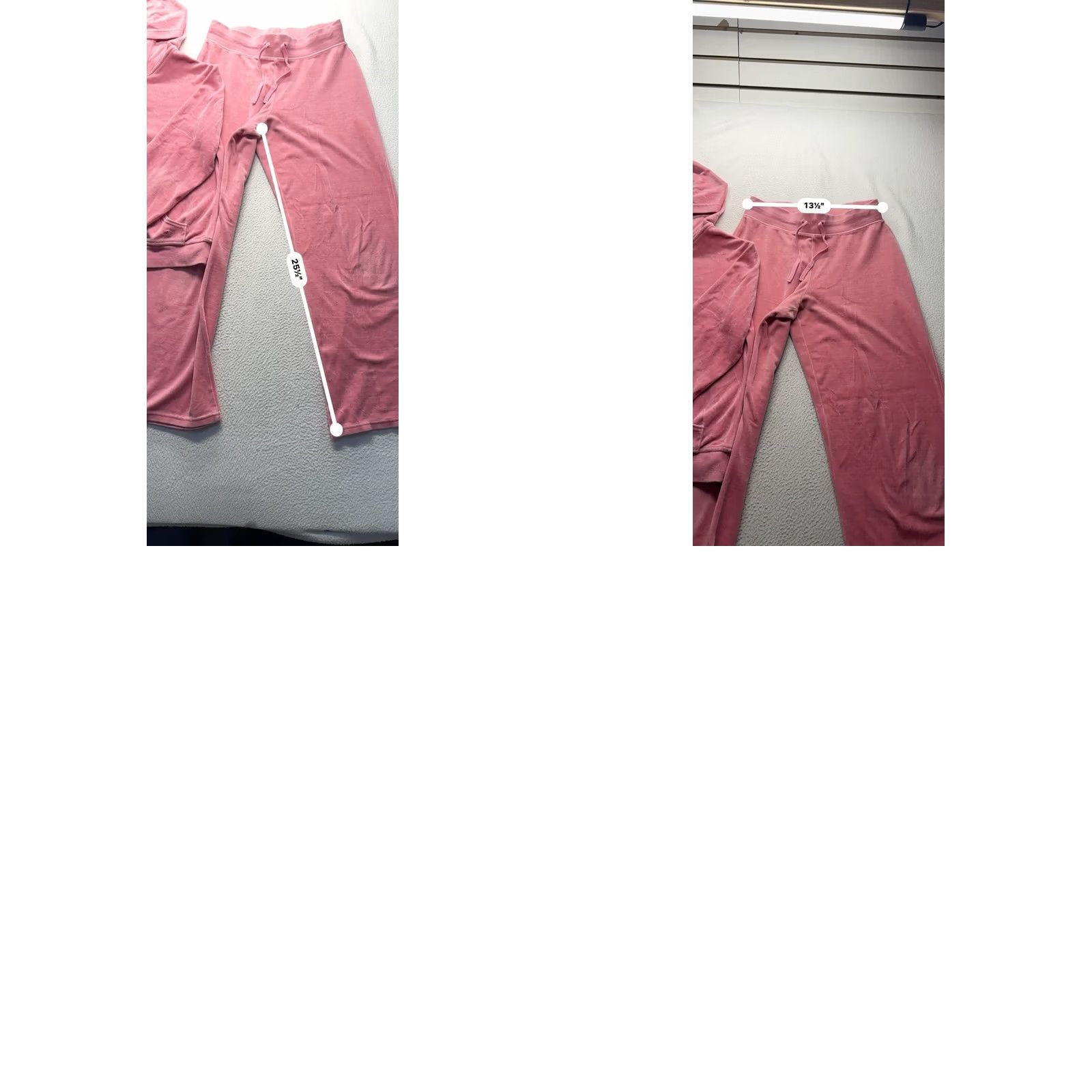 Athletic Works Athletic Works Pink Velour Hoodie & Wide-Leg Pants Set L Unisex Adults Size L / US 10 / IT 46 - 9 Thumbnail