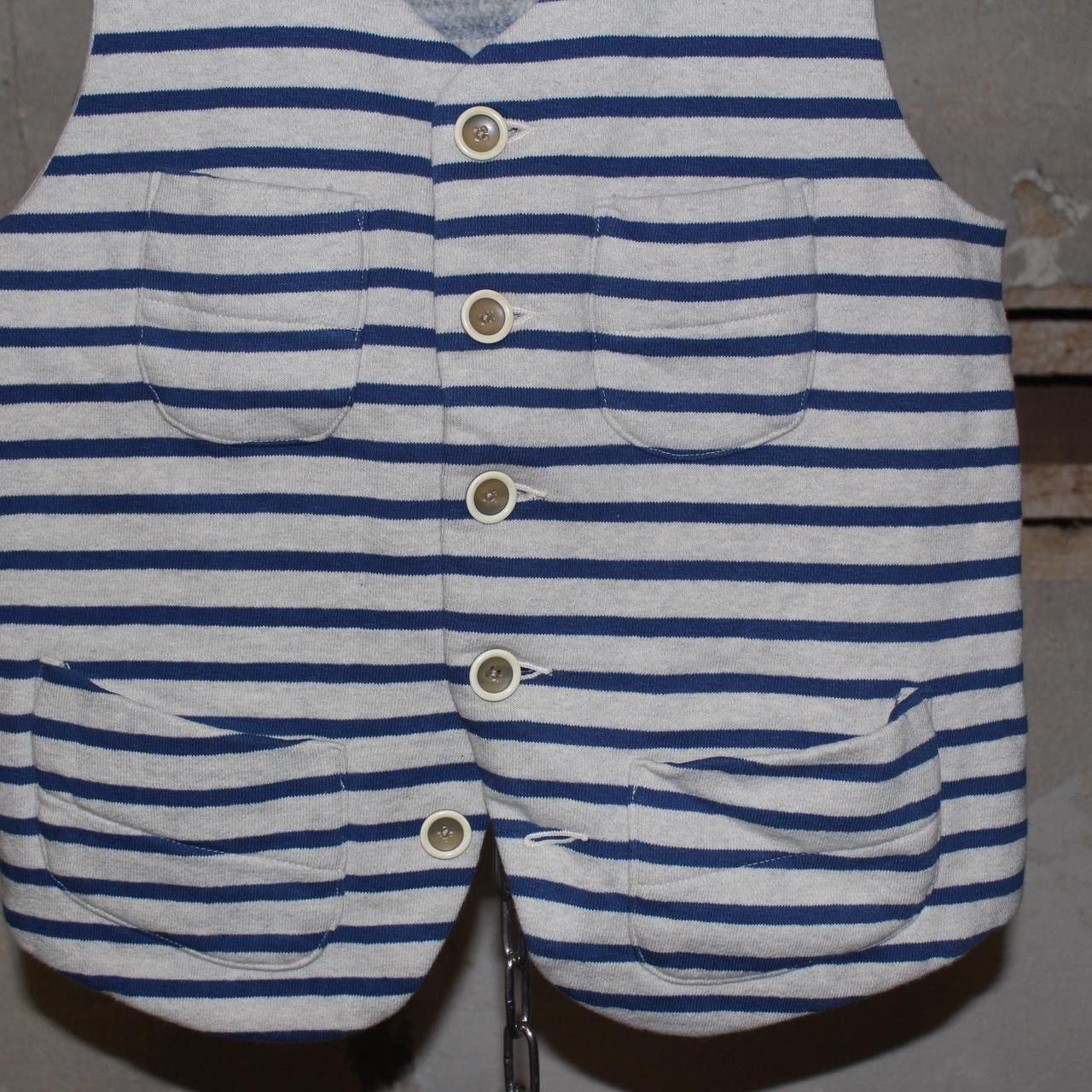 Kapital KAPITAL 2000s White Blue Striped Vest Size US XS / EU 42 / 0 - 4 Thumbnail