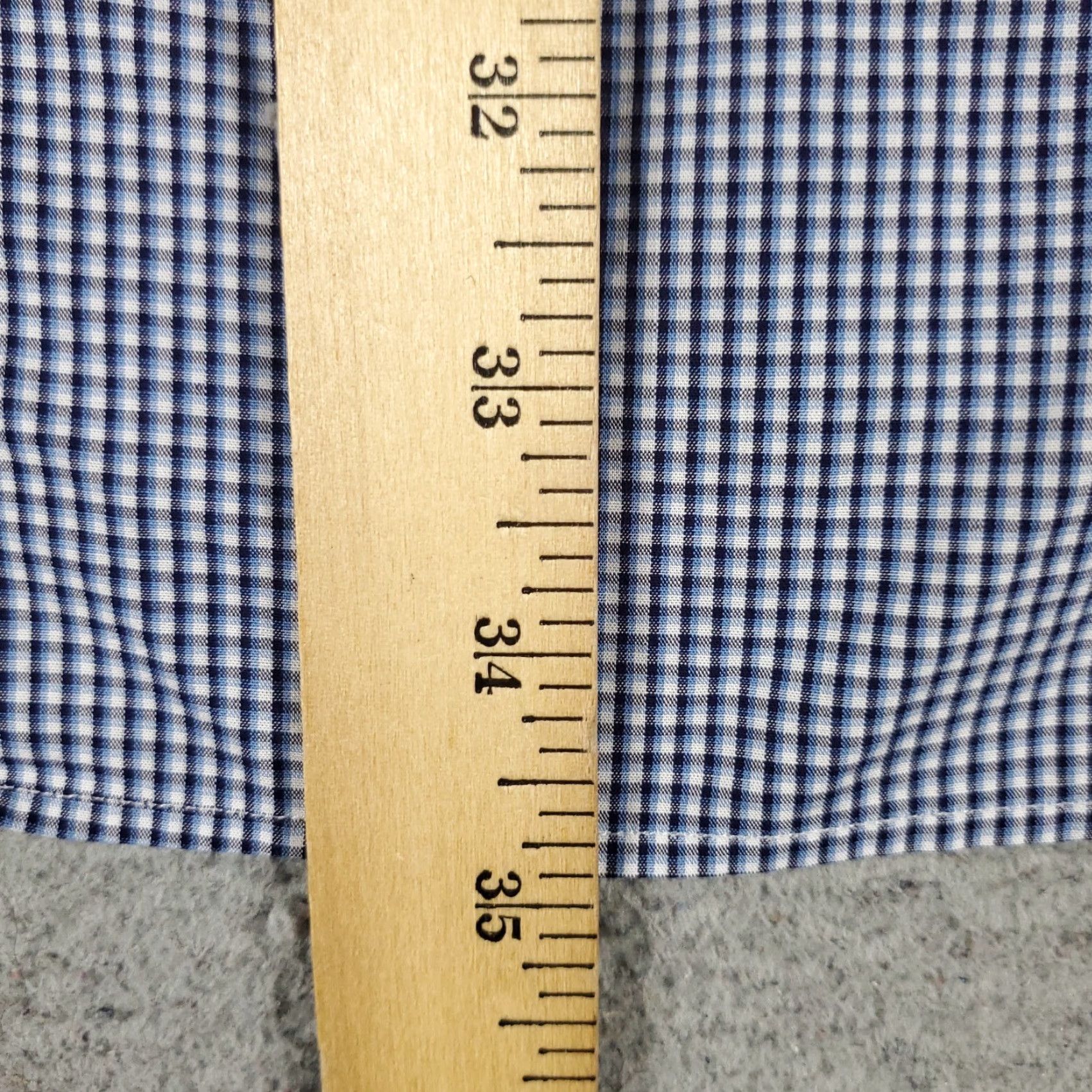 Ralph Lauren VINTAGE Ralph Lauren Dress Shirt Men Size 17 Blue Check Cotton Long Sleeve Button Up Size 46R - 5 Thumbnail