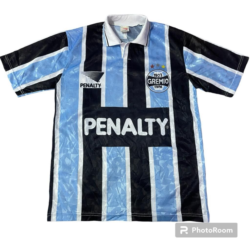 image of Gremio Fbpa Penalty Brazil Jersey No. 6 in Blue, Men's (Size Medium)