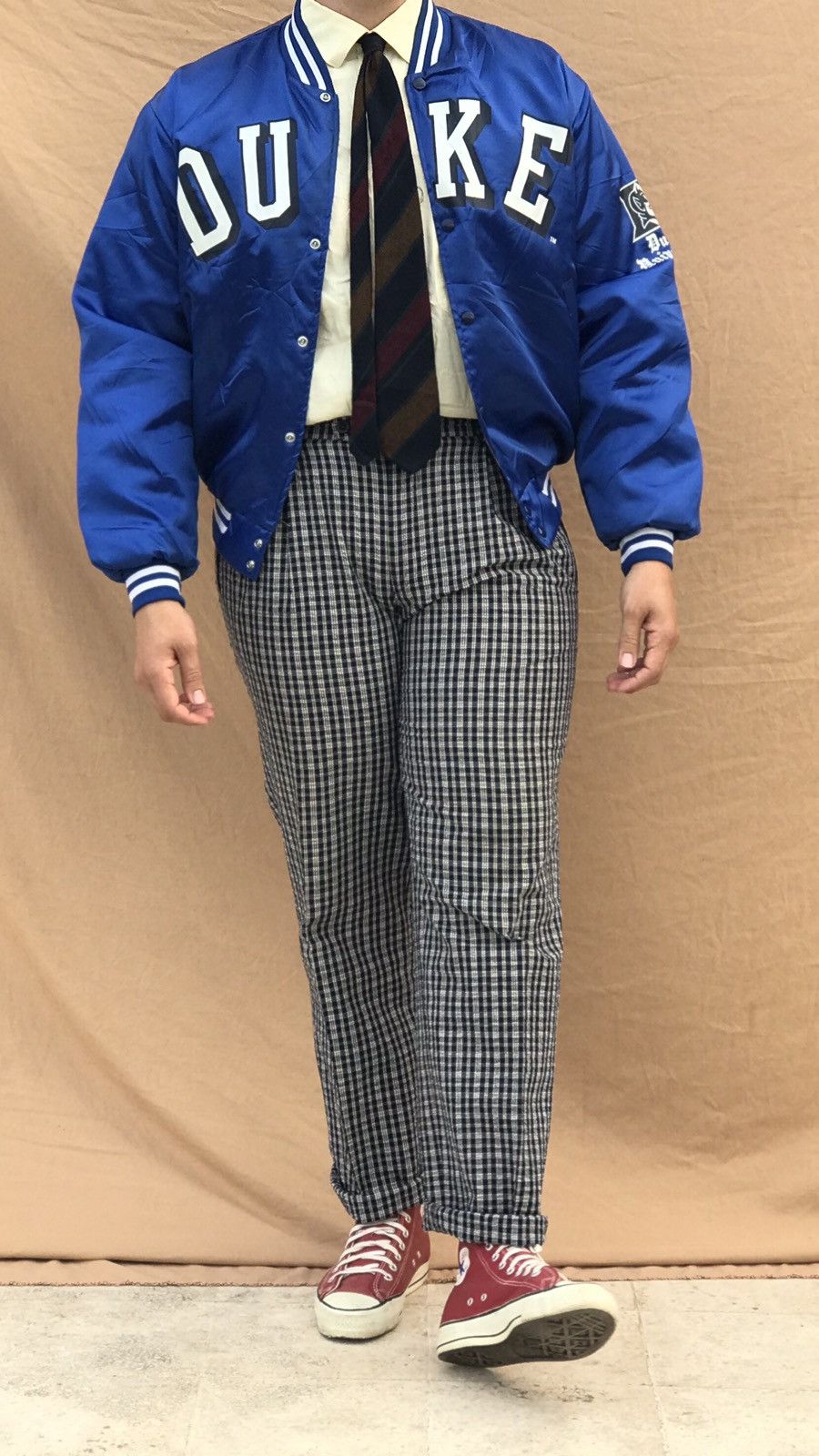 Swingster made in USA DETROIT PISTONS vintage nylon varsity jacket Size US L / EU 52-54 / 3 - 5 Thumbnail