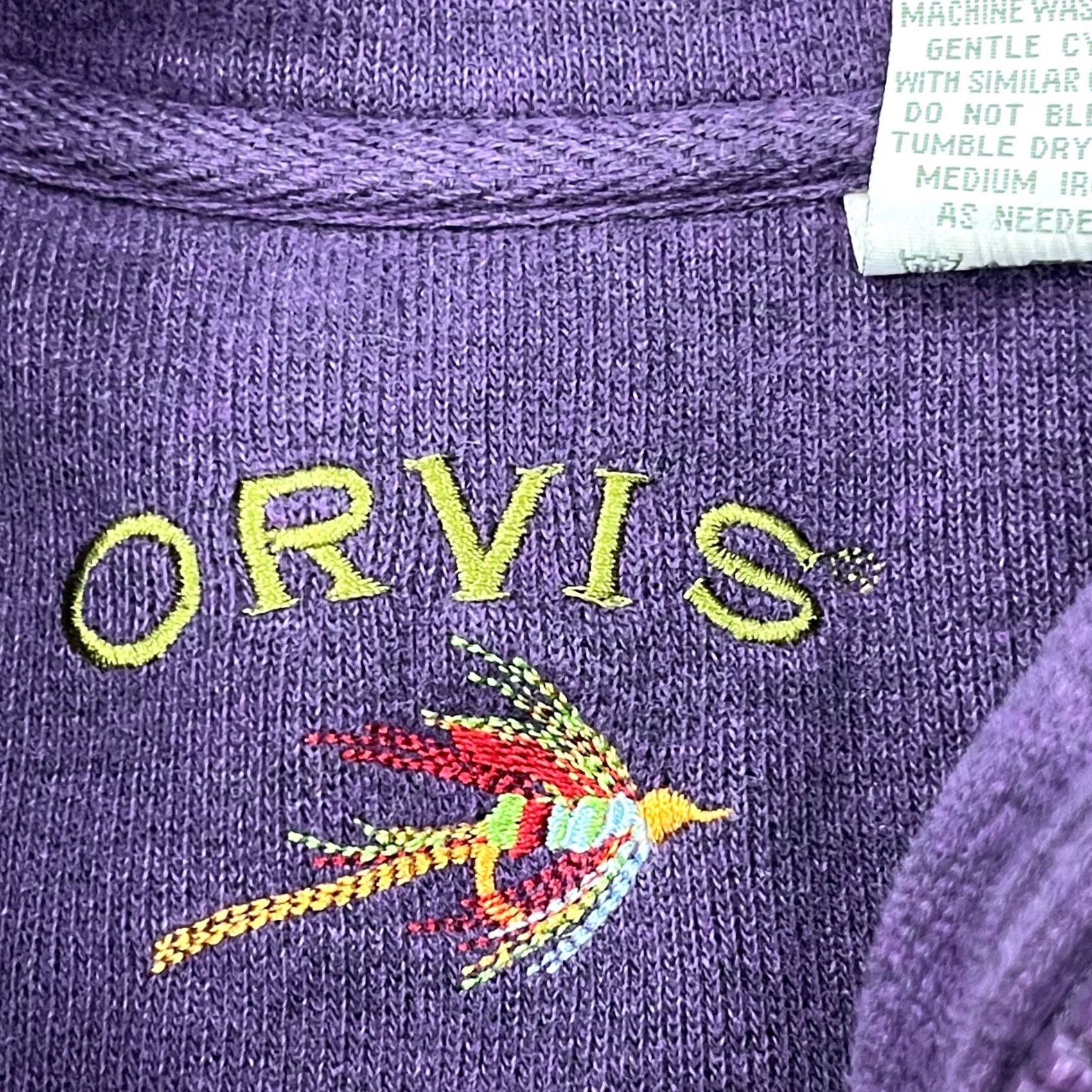 Orvis Orvis Men Medium Purple Pull Over Sweater Quarter Zip Fly Fishing * Size US M / EU 48-50 / 2 - 5 Thumbnail