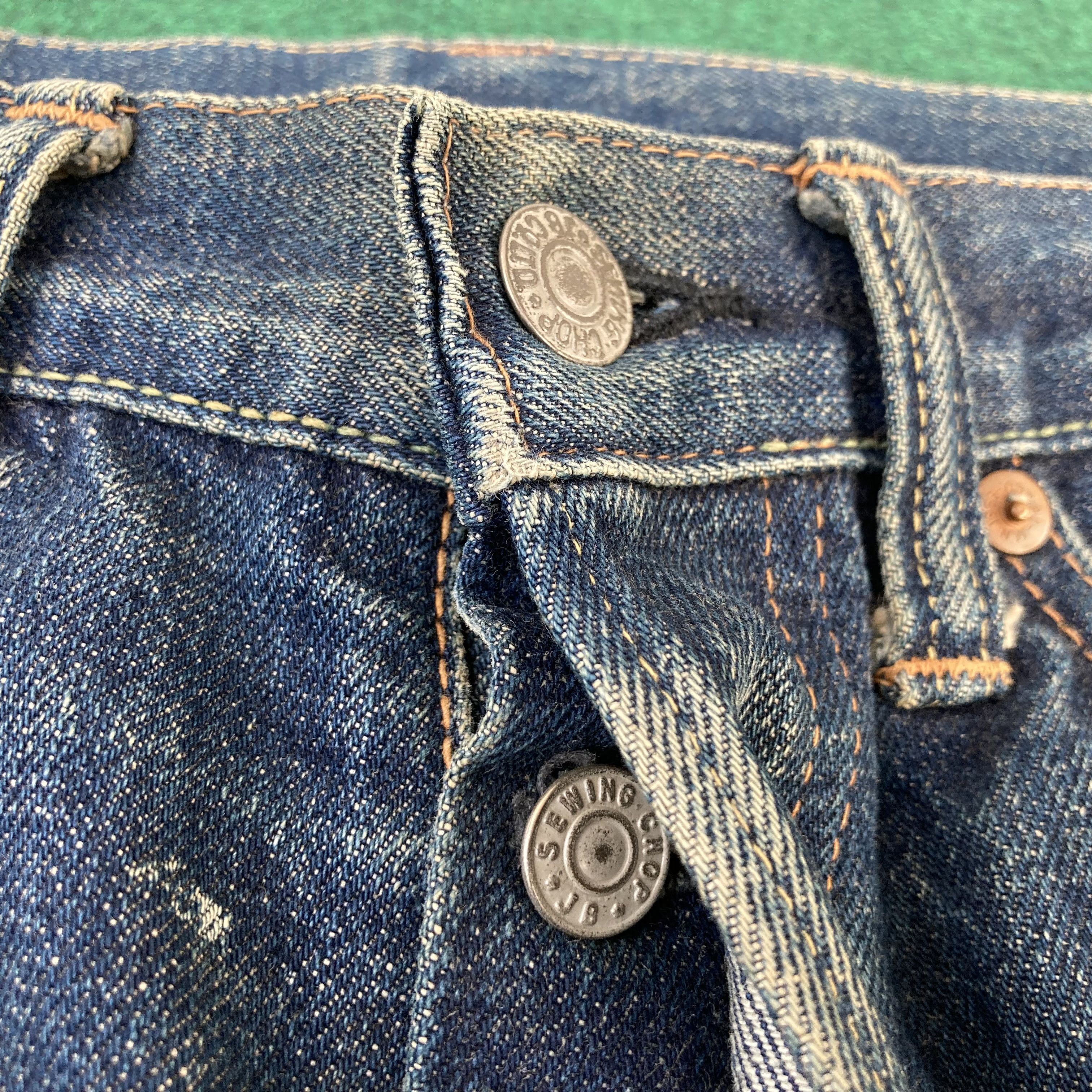 Johnbull Vtg Sewing Chop John Bull Osaka Denim Japan Selvedge Jeans Size US 27 - 6 Thumbnail