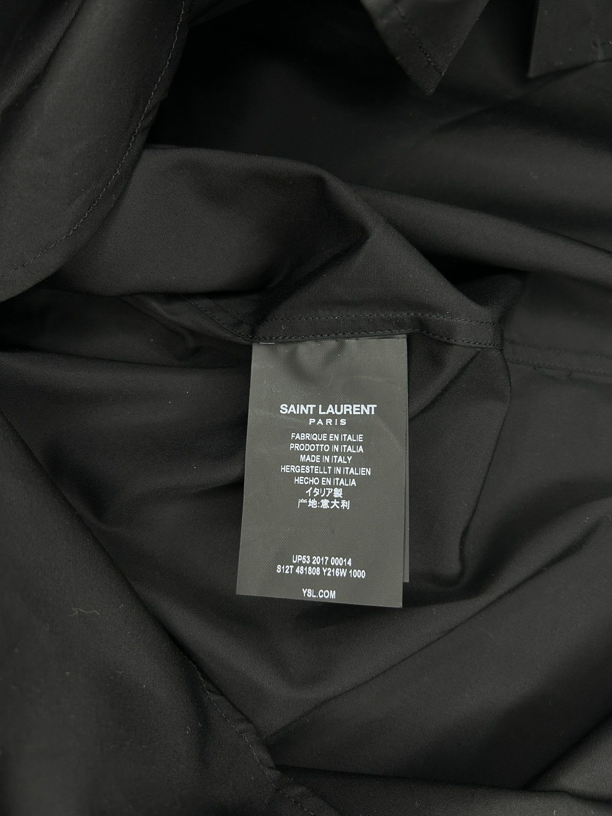 Saint Laurent Paris F/W 17 Mandarin Collar Shirt Size US M / EU 48-50 / 2 - 13 Thumbnail