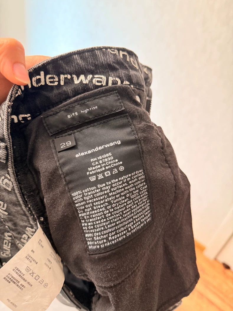 Alexander Wang Alexander Wang Black Denim Shorts- Size 29" - 5 Thumbnail