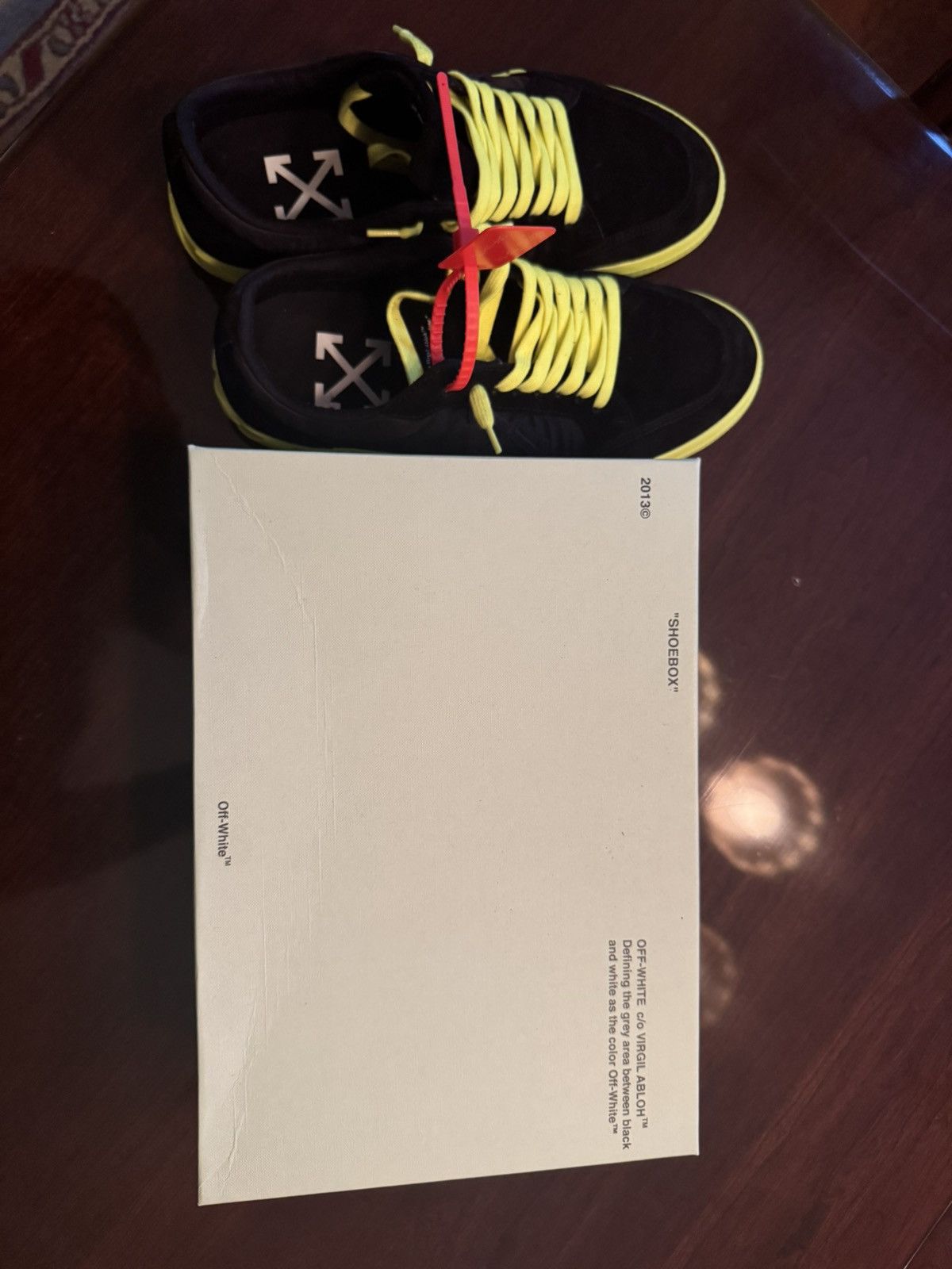 Off-White Off White Vulcanized Sneaker Black & Yellow Size US 10.5 / EU 43-44 - 4 Thumbnail