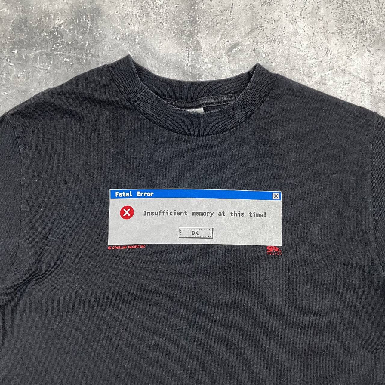 Vintage Vintage 2000s Fatal Error Insufficient Memory Geek T Shirt S Size US S / EU 44-46 / 1 - 6 Thumbnail