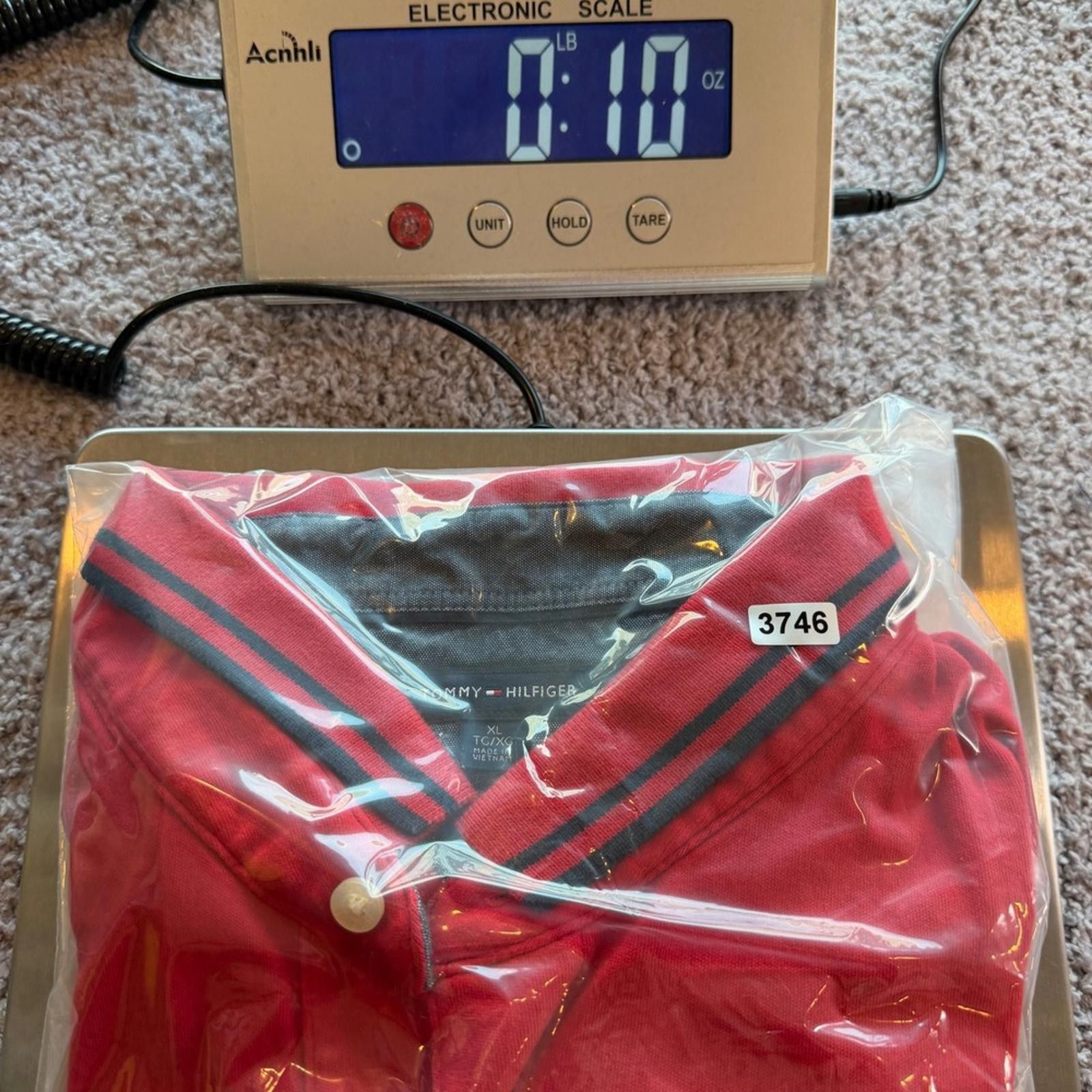 Tommy Hilfiger Tommy Hilfiger Men XL Red Custom Fit Short Sleeve Polo Shirt Size US XL / EU 56 / 4 - 7 Thumbnail