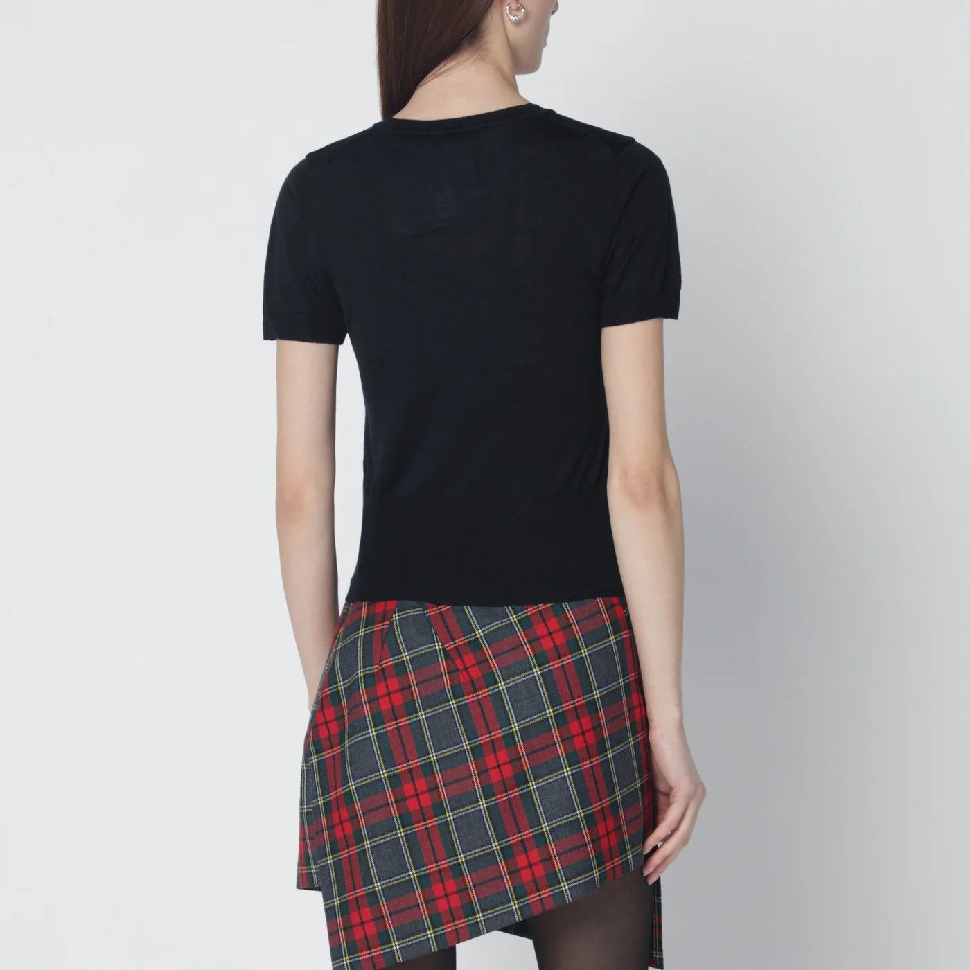Vivienne Westwood o1d2blof0526 Wool And Silk Top in Black Size S / US 4 / IT 40 - 2 Thumbnail