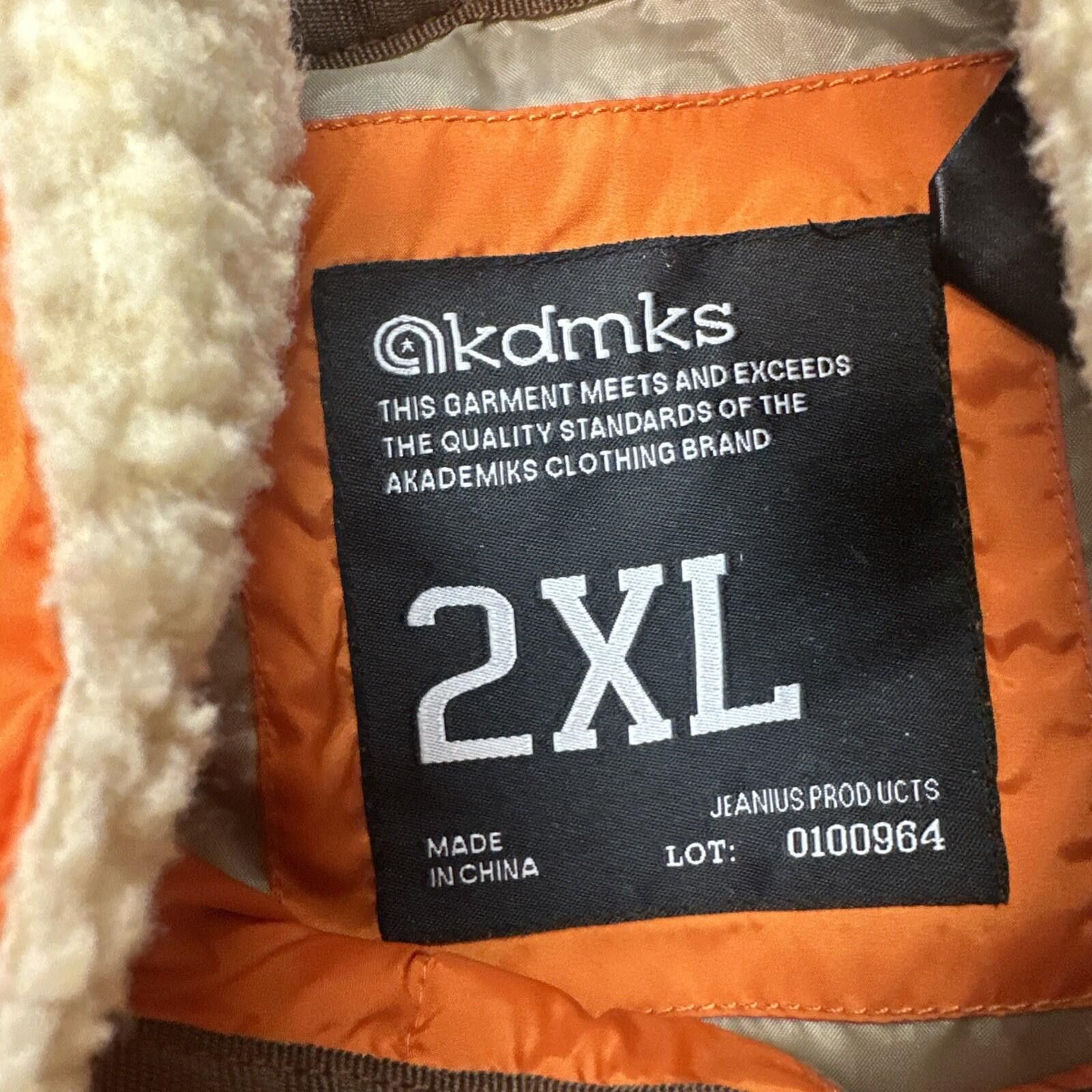 Akademiks Akdmks Orange Brown Corduroy Puffer Vest 2XL Size US XXL / EU 58 / 5 - 5 Thumbnail