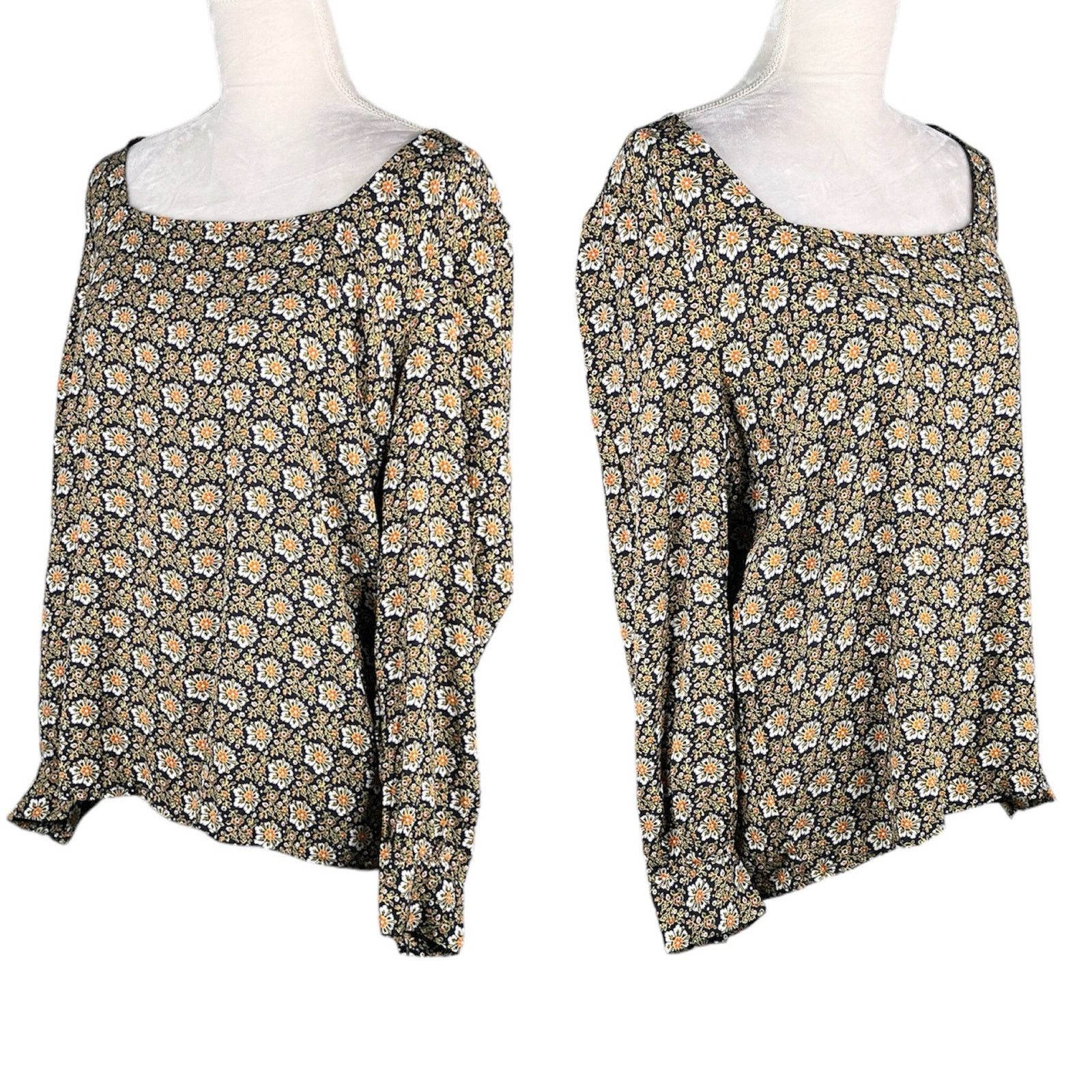 Loft Loft Top Blouse Floral Long Sleeves Medium New Size M / US 6-8 / IT 42-44 - 2 Thumbnail