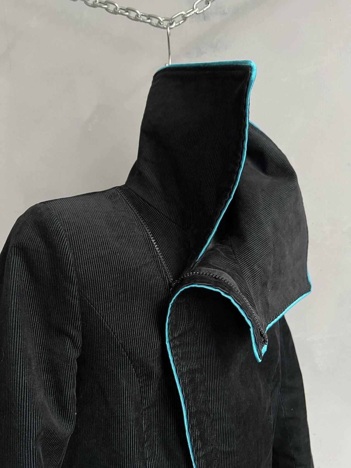 Hysteric Glamour Velvet y2k asymmetrical biker black rick owens style jacket Size US S / EU 44-46 / 1 - 9 Thumbnail