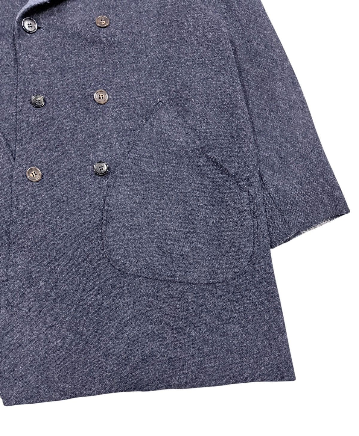 45rpm Vtg🔥45rpmStudio Mohair Indigo/Tartan Revesible Trench Jacket Size US L / EU 52-54 / 3 - 13 Thumbnail