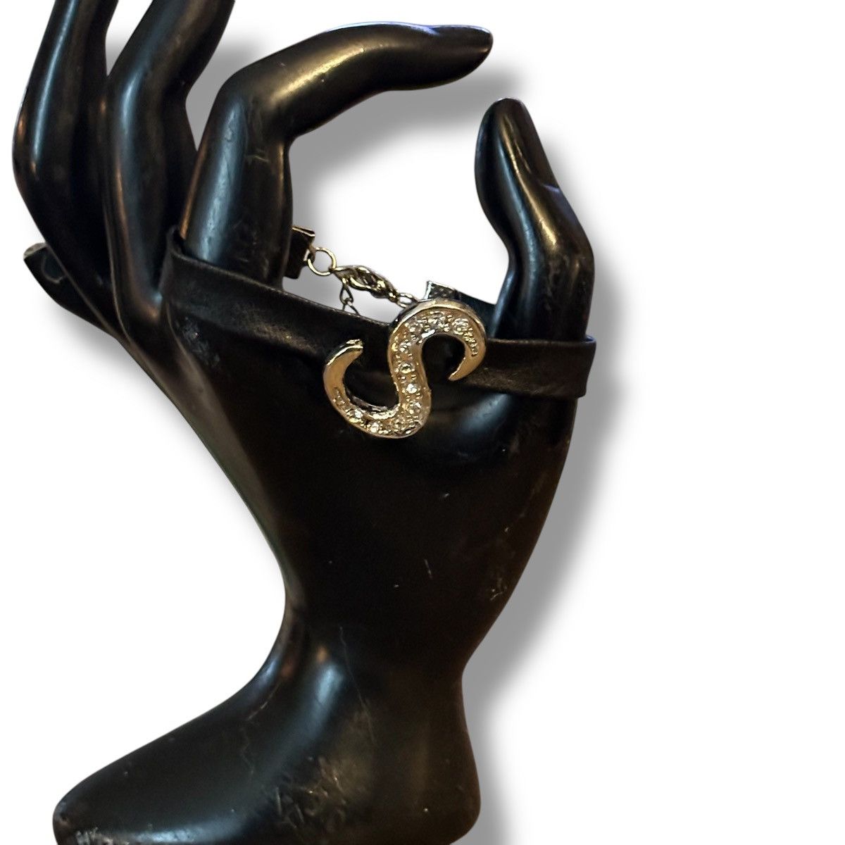 Other Paved initial S charm leather bracelet Size ONE SIZE - 2 Thumbnail