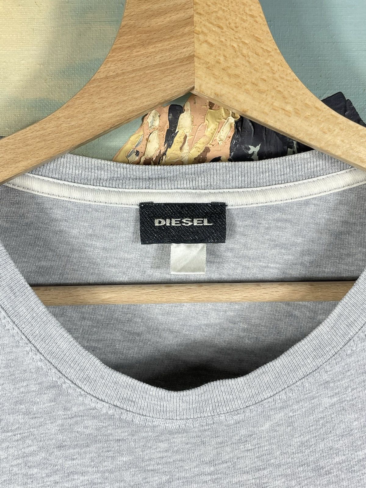 Diesel × Japanese Brand × Vintage Grey Vintage Retro Y2k 00s T shirt tee Diesel Art Logo Size US M / EU 48-50 / 2 - 6 Thumbnail