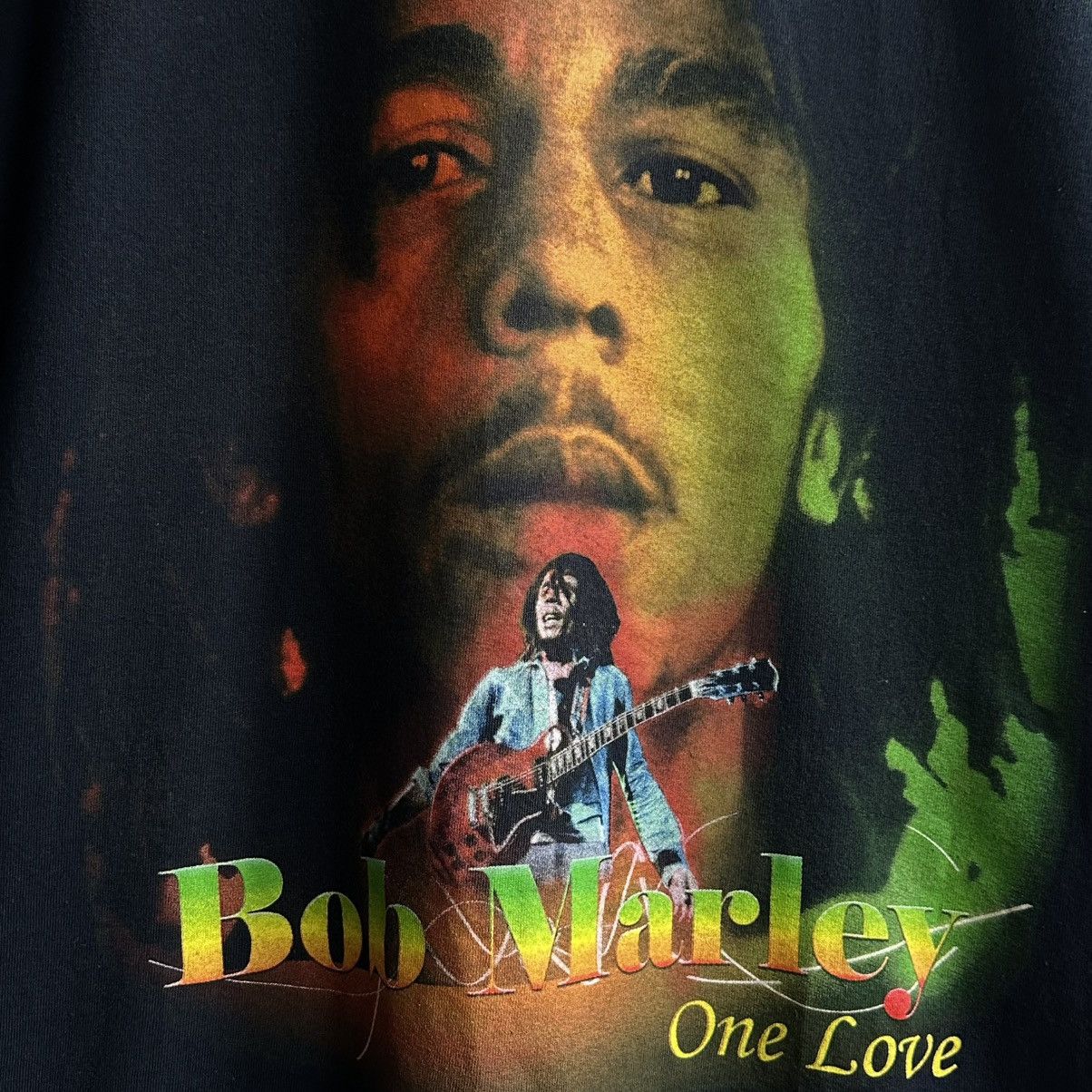 Bob Marley × Rap Tees × Vintage VINTAGE Y2K BOB MARLEY ONE LOVE GRAPHIC TEE Size US XL / EU 56 / 4 - 3 Thumbnail