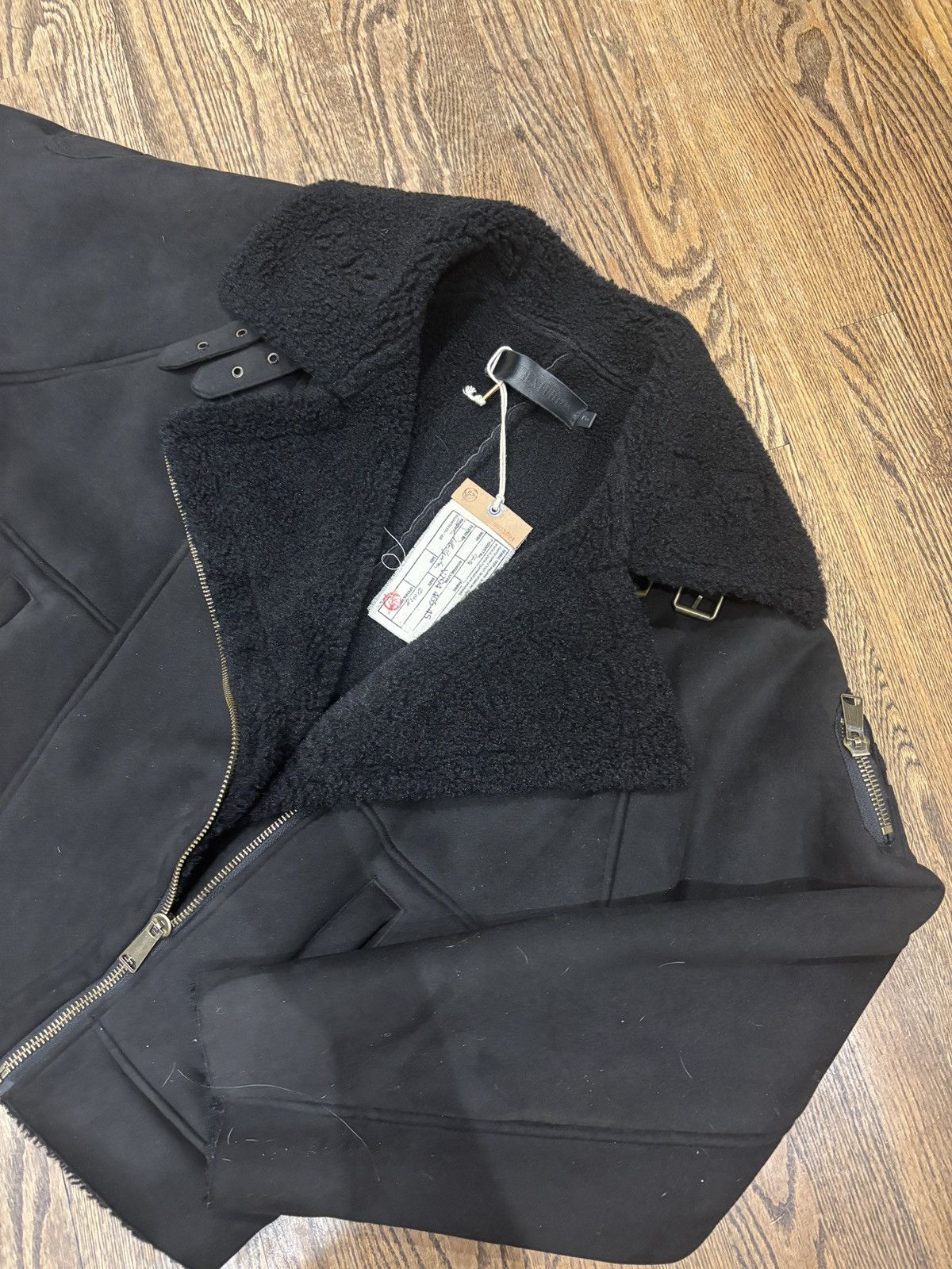 No Faith Studios No faith studios black heavy flight shearling jacket Size US S / EU 44-46 / 1 - 4 Thumbnail