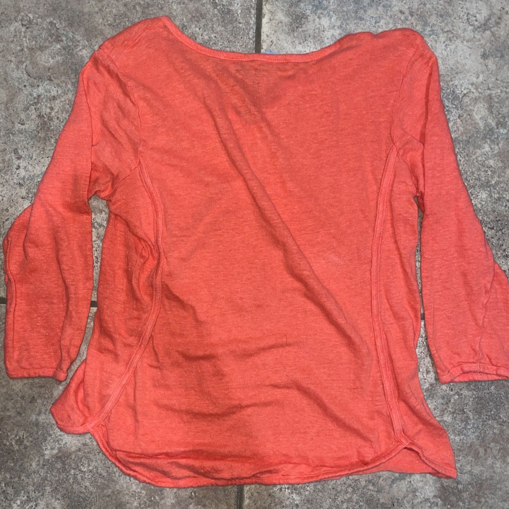 Athleta Athleta Henley T-Shirt Salmon Womens M Linen Activewear Shirts Size M / US 6-8 / IT 42-44 - 4 Thumbnail