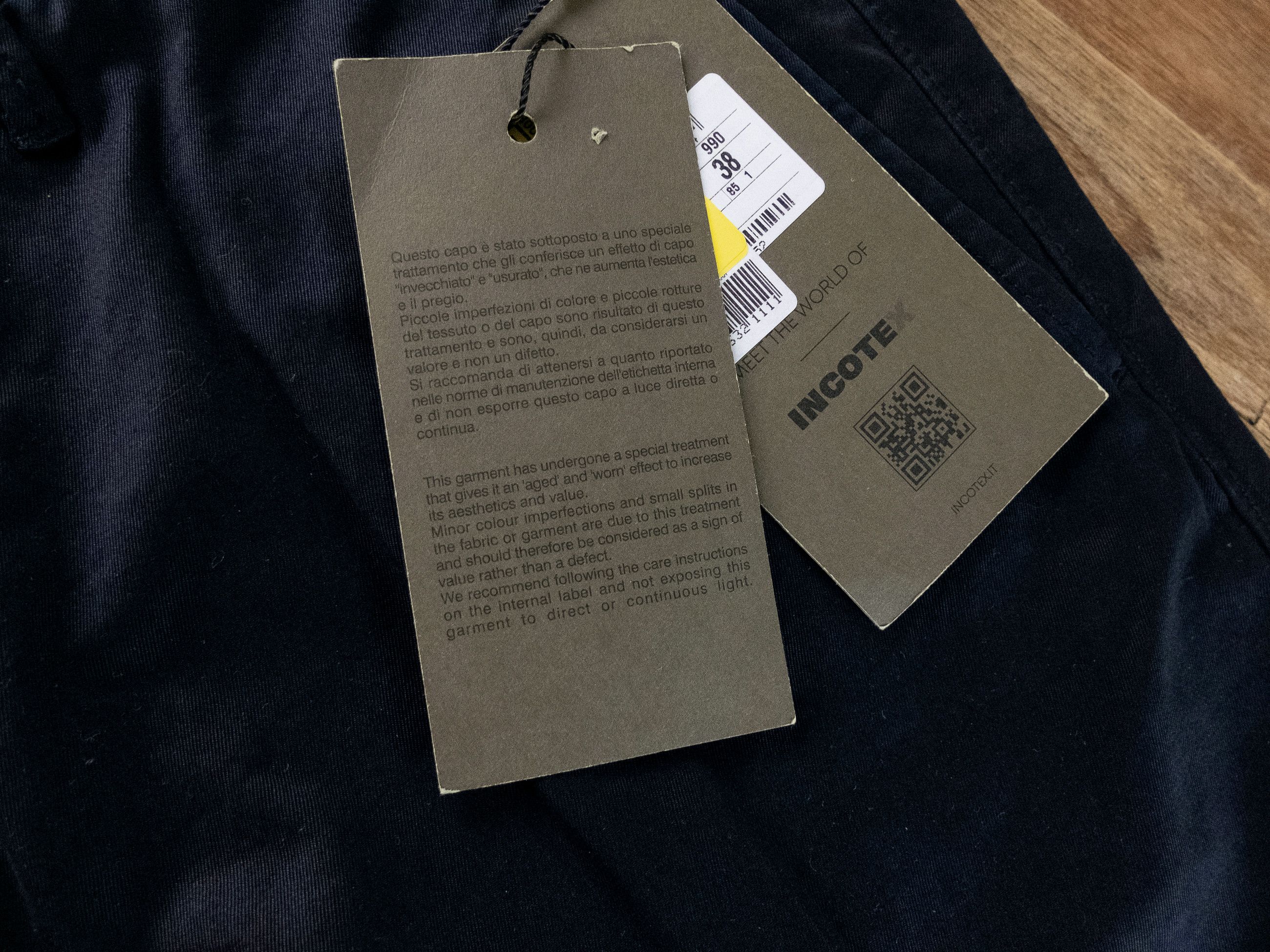 Incotex INCOTEX Slacks dark navy blue slim fit cotton chino pants 38 Size US 38 / EU 54 - 3 Thumbnail