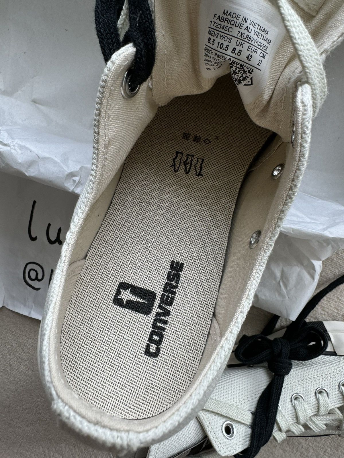 Converse × Rick Owens Drkshdw NEW | TURBODRK DRKSTAR LOW CHUCK 70 OX US8.5 Size US 8.5 / EU 41-42 - 8 Thumbnail