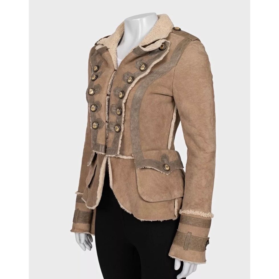 Dolce & Gabbana Dolce & Gabbana Brown Lambskin Shearling Coat Sz.40 (S) Size S / US 4 / IT 40 - 2 Thumbnail