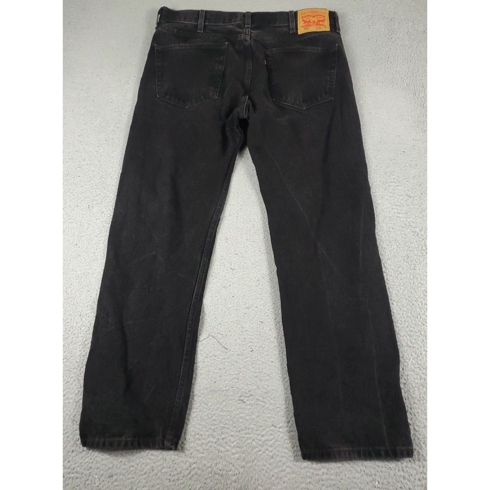 Levi's Levis 505 Straight Leg Jeans Mens 38x30 Black Cotton Size US 38 / EU 54 - 6 Thumbnail