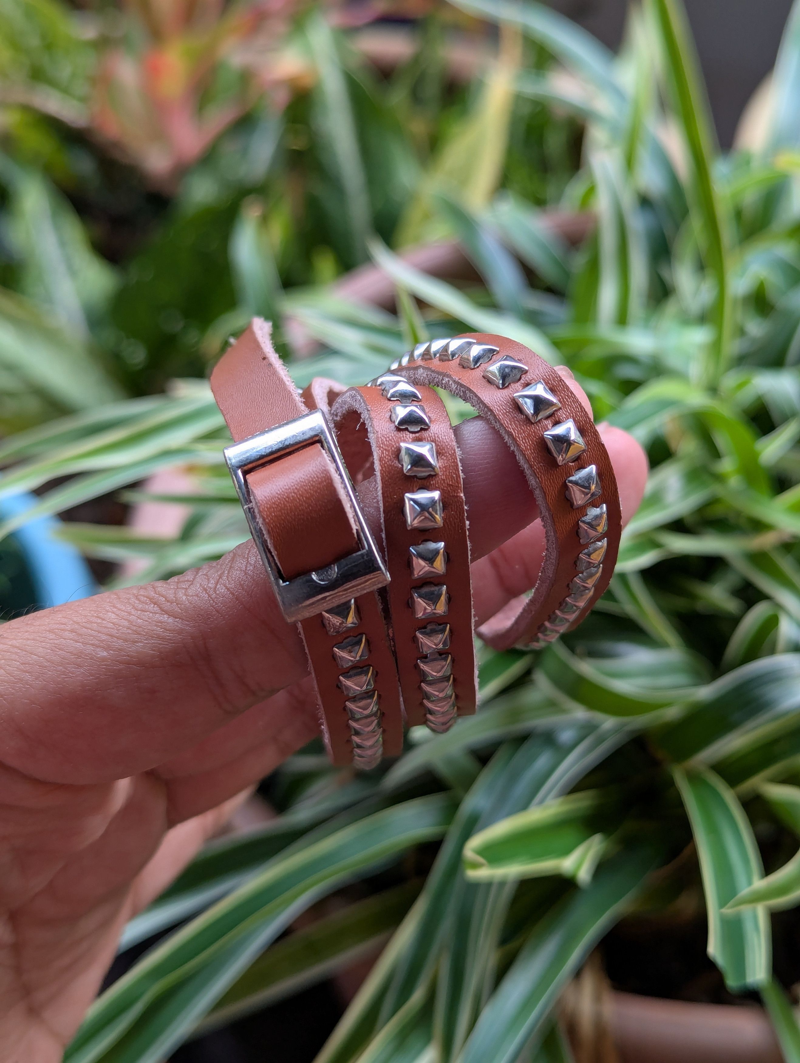 Seditionaries Studded PU Leather 3 Wraps Bracelet Size ONE SIZE - 5 Thumbnail