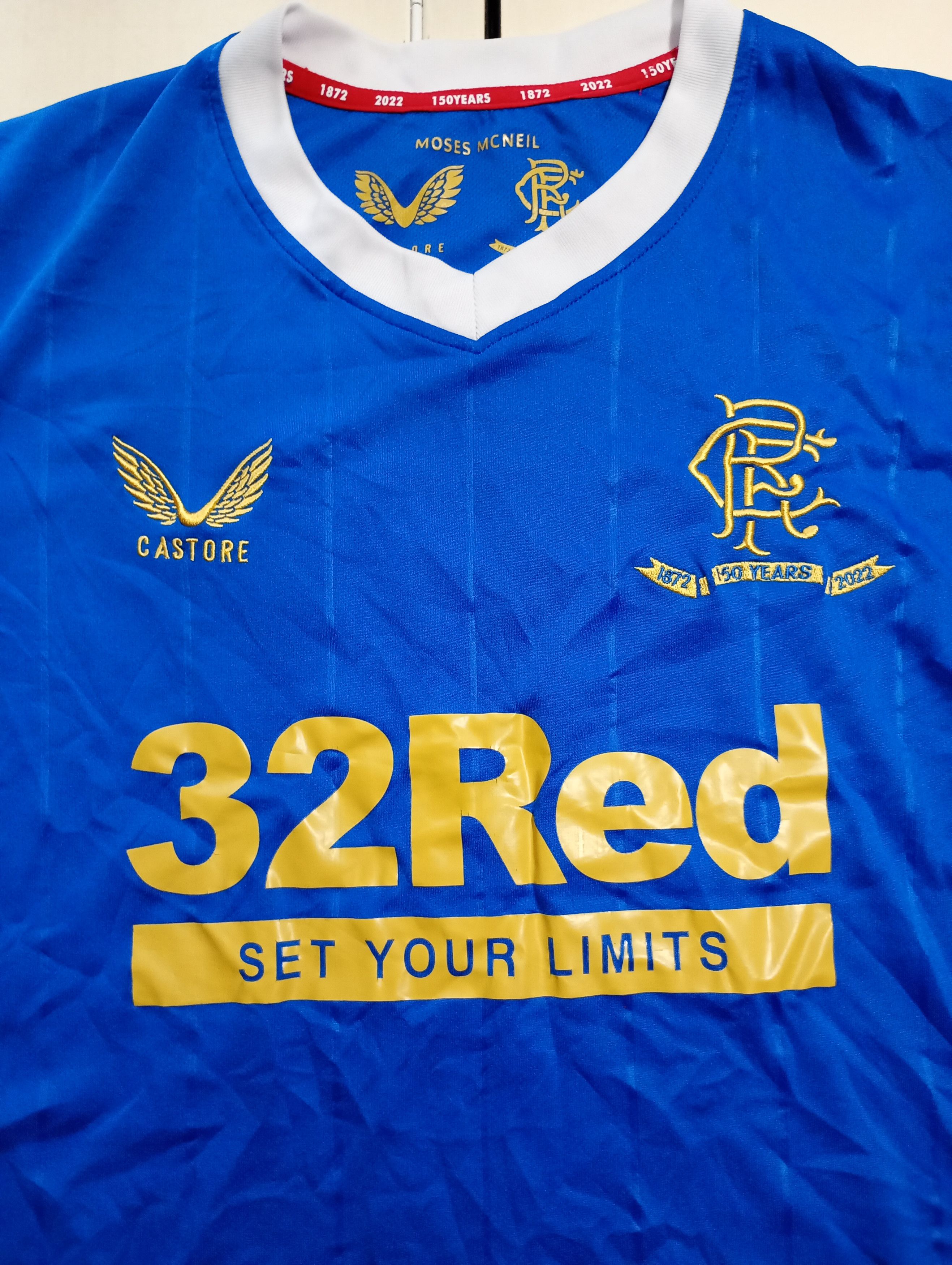 Castore Castore Glasgow Rangers Jersey 150th Anniversary 2021-2022 Size US M / EU 48-50 / 2 - 7 Thumbnail
