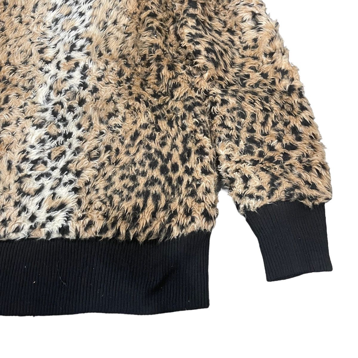 Vintage Designer Leopard Print Faux Fur Shearling Hoodie Jacket Size M / US 6-8 / IT 42-44 - 11 Thumbnail