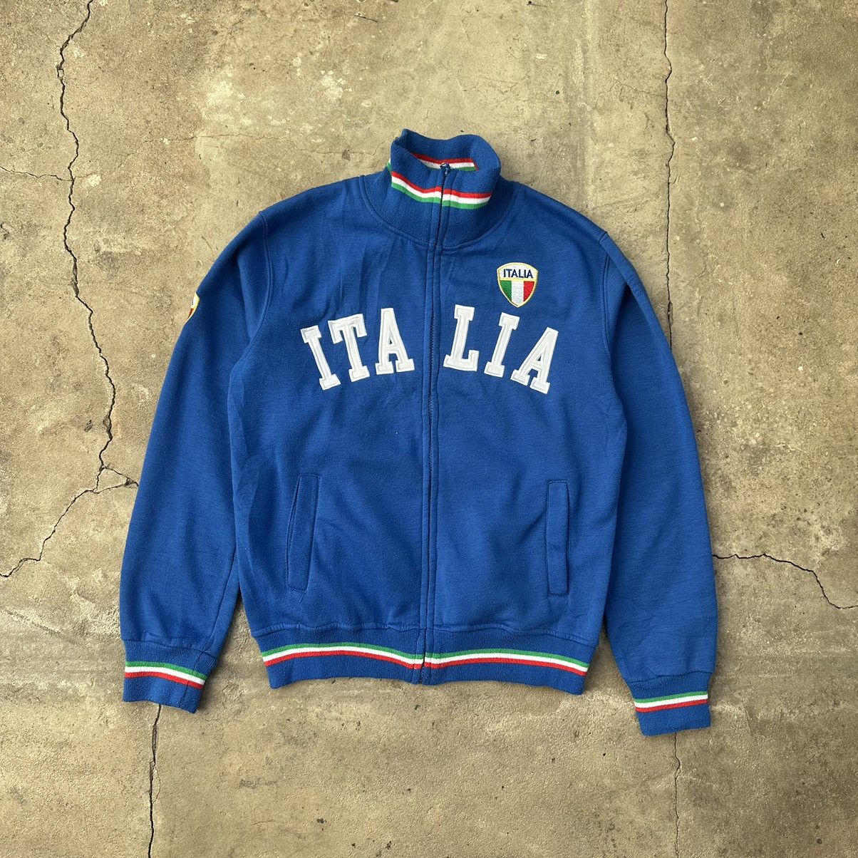Other Vintage Italia y2k Embroidered Spellout Logo Zip Up Hoodie Size US M / EU 48-50 / 2 - 6 Thumbnail