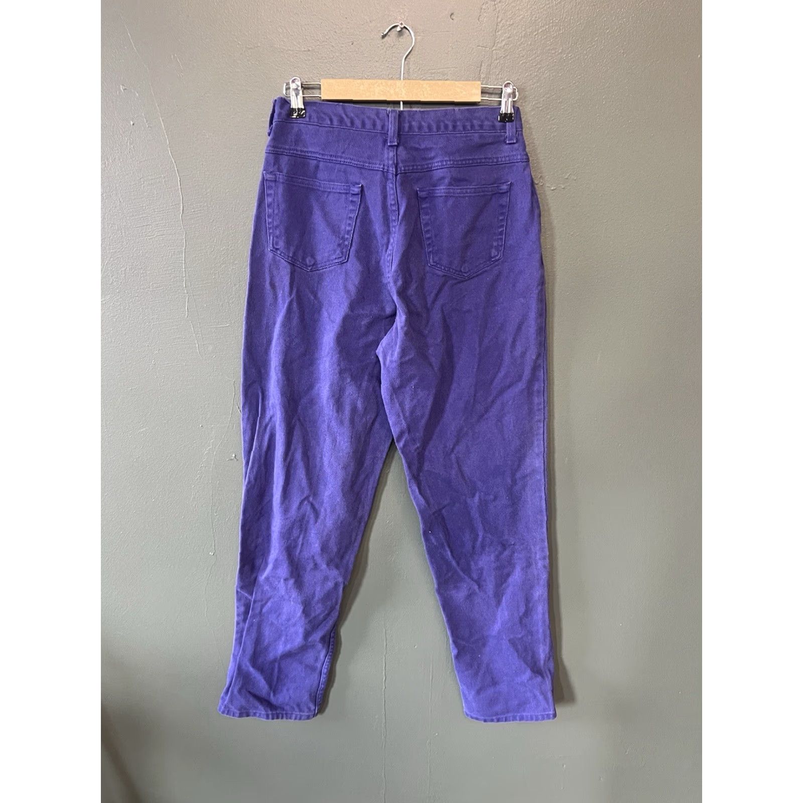 Vintage Jeanology Newport News Womens Purple Straight Leg Tapered Jeans sz 14 Tall Size 24" / US 00 / IT 34 - 2 Thumbnail