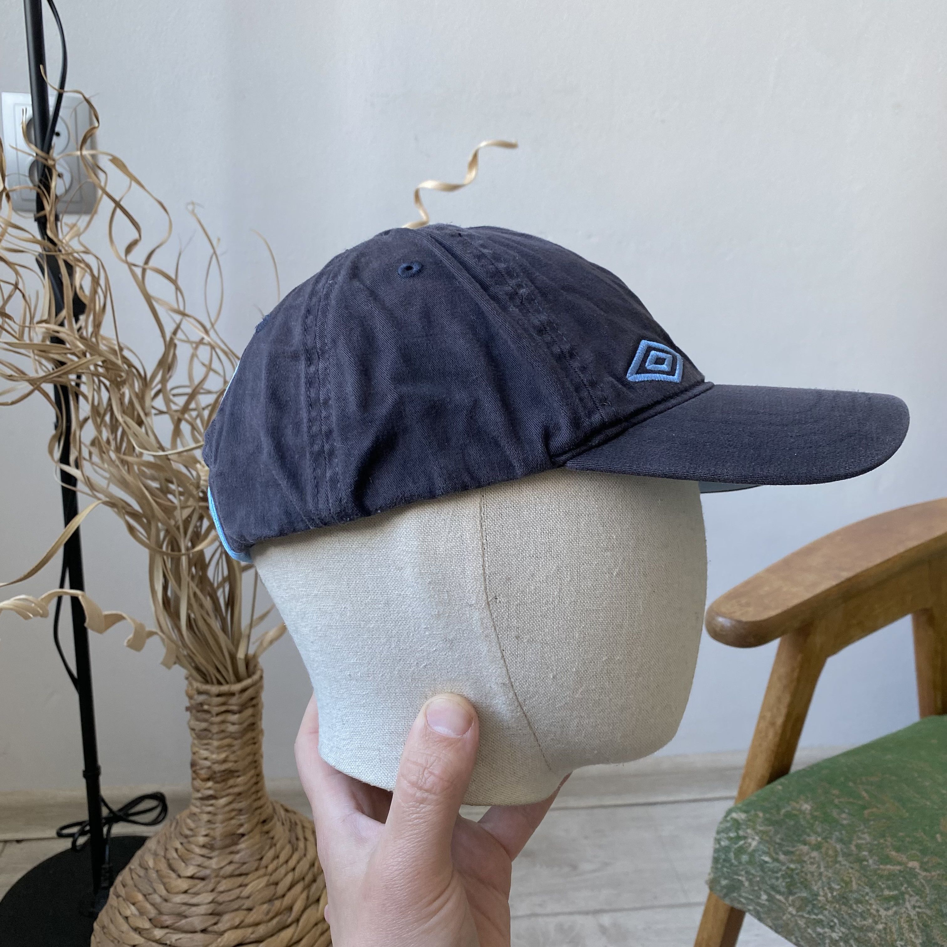 Umbro ⚽️ Vintage Umbro Manchester City cap Jersey Blockore Drill Size ONE SIZE - 2 Thumbnail