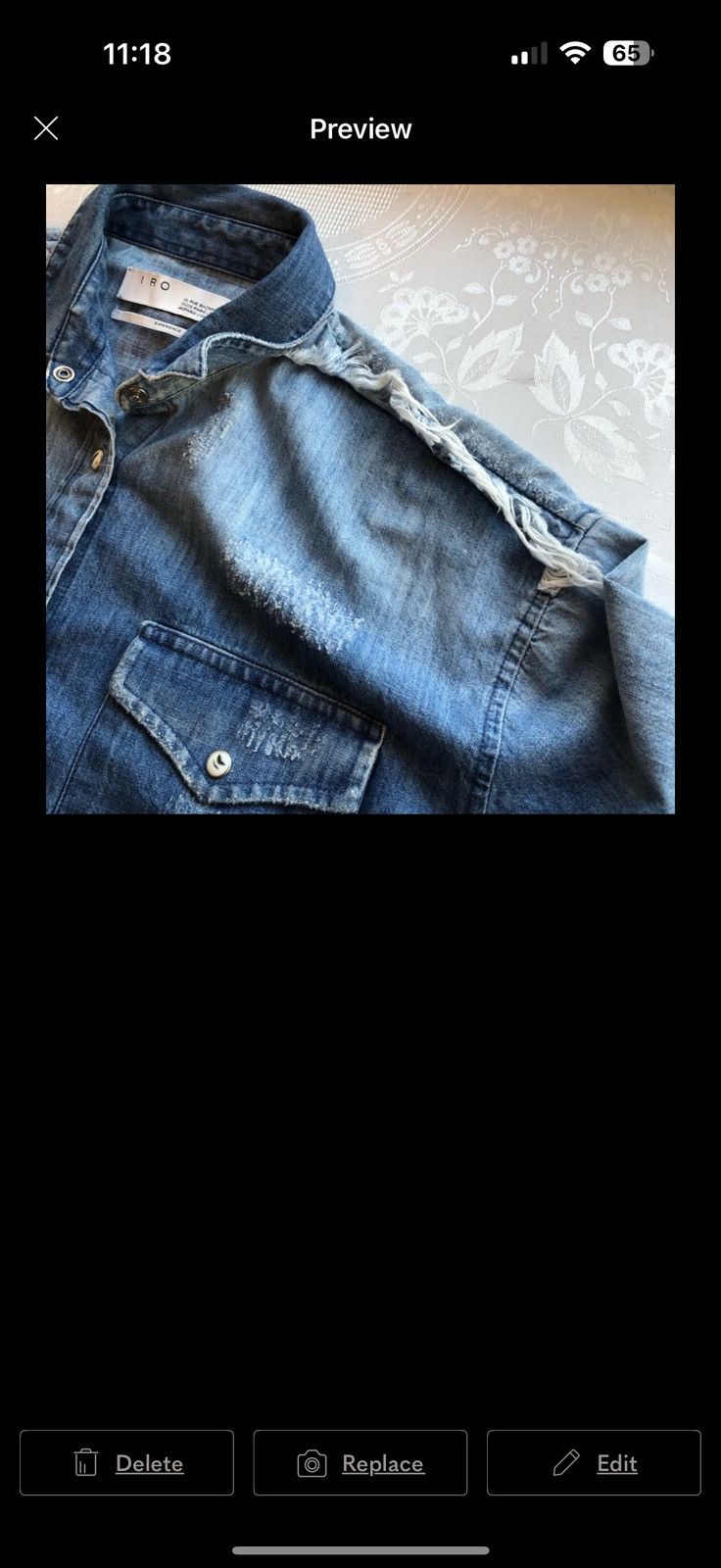 Iro IRO Experience Denim Button-Down Shirt Men’s Size 34 (US- S) Size US S / EU 44-46 / 1 - 11 Thumbnail