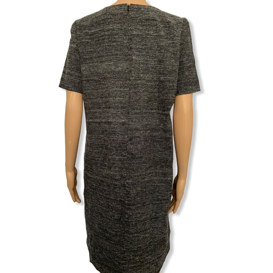 Eileen Fisher NEW Eileen Fisher Heathered Gray Silk Linen Shift Dress S Size S / US 4 / IT 40 - 3 Thumbnail