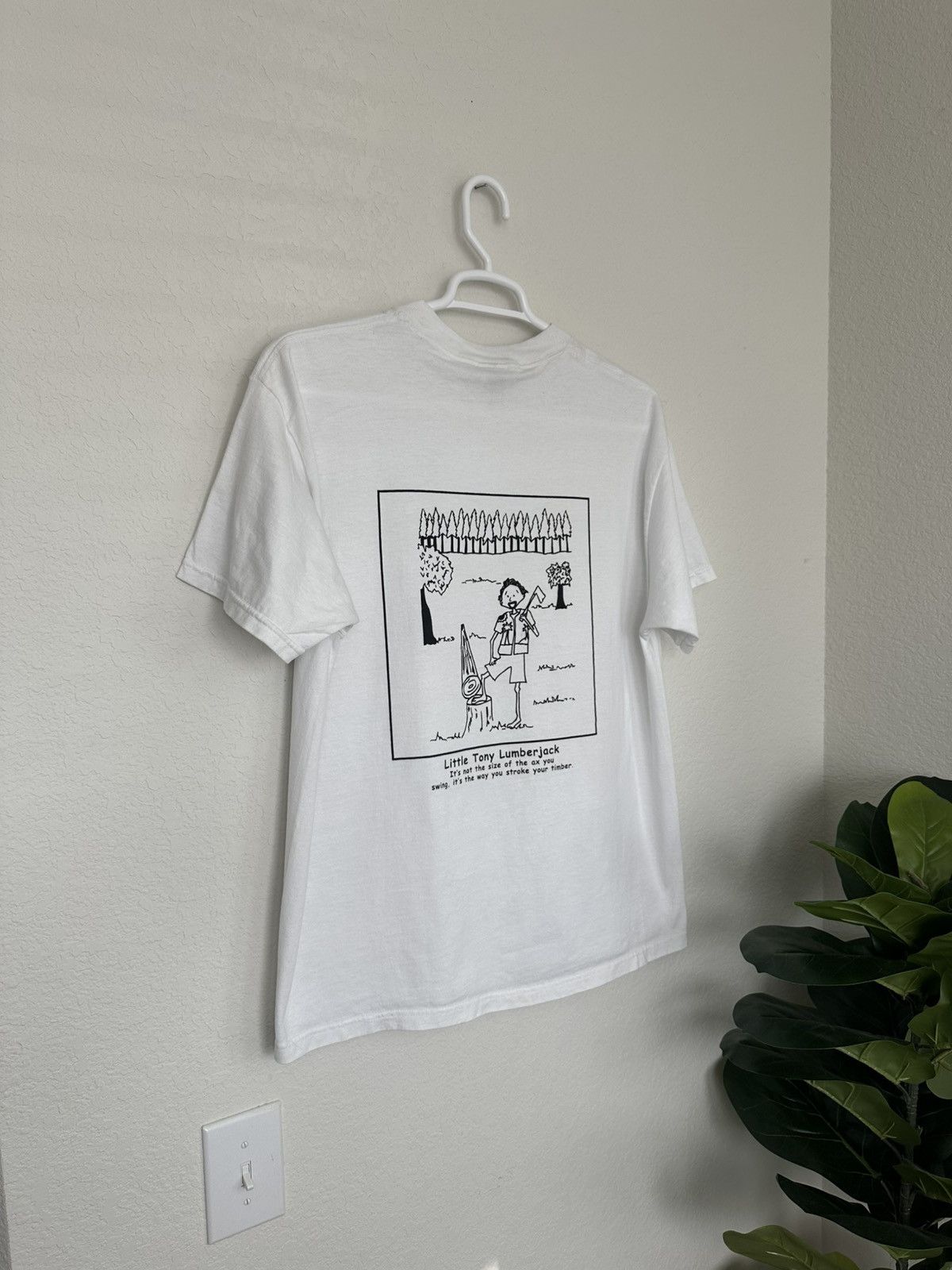 Vintage Vintage 90s Little Tony Lumberjack Humor T-shirt Rare Size US XL / EU 56 / 4 - 1 Thumbnail