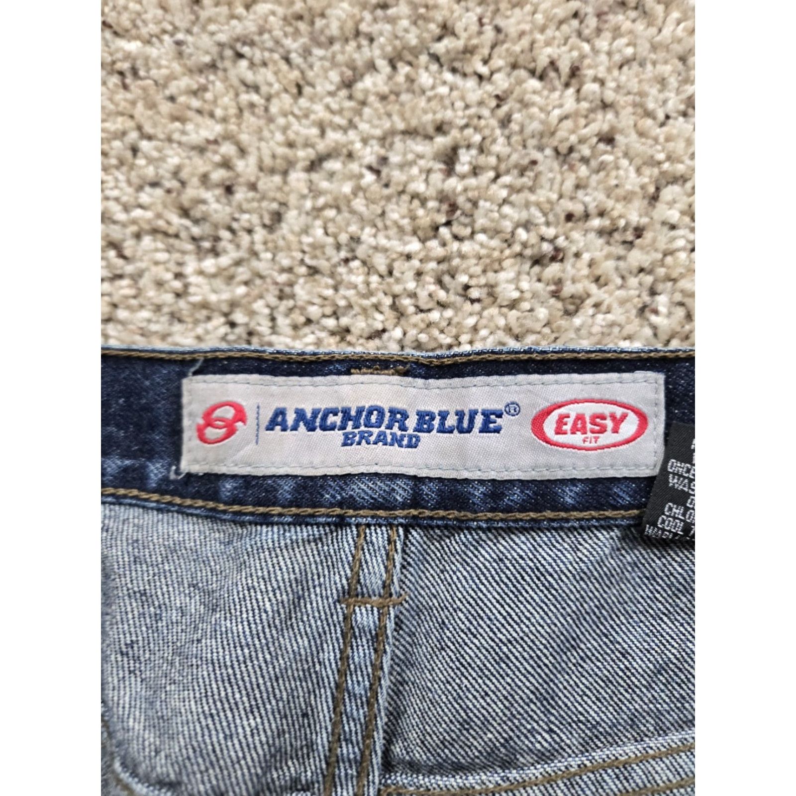 Anchor Blue VINTAGE Anchor Blue Jeans 34x26 Blue Straight Leg Baggy Fit Denim 90s Grunge Mens Jeans Size US 34 / EU 50 - 5 Thumbnail