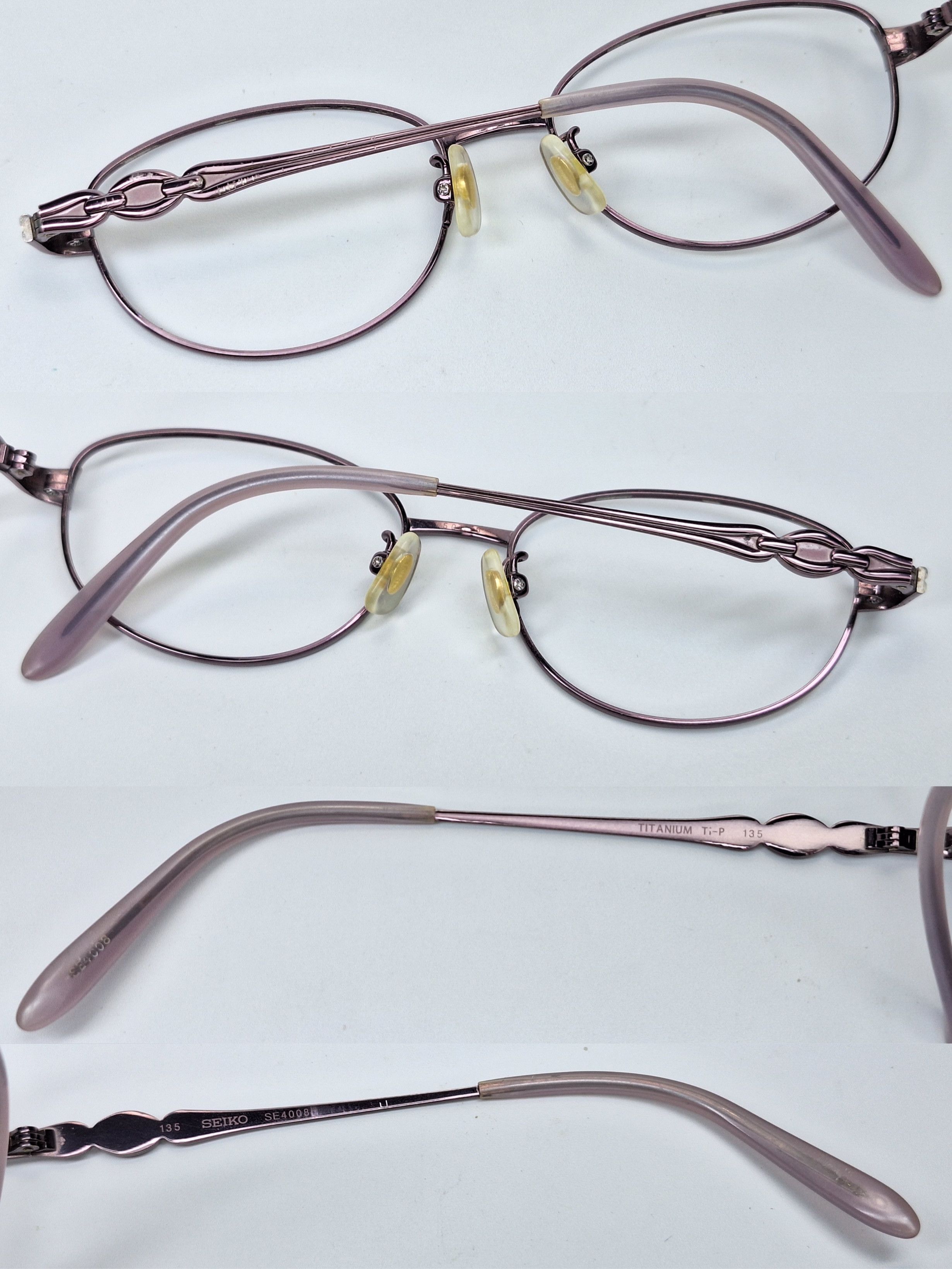 Seiko Seiko SE4008 Pure Titanium Ti-P Purple Oval Vintage Eyeglass Size ONE SIZE - 3 Thumbnail