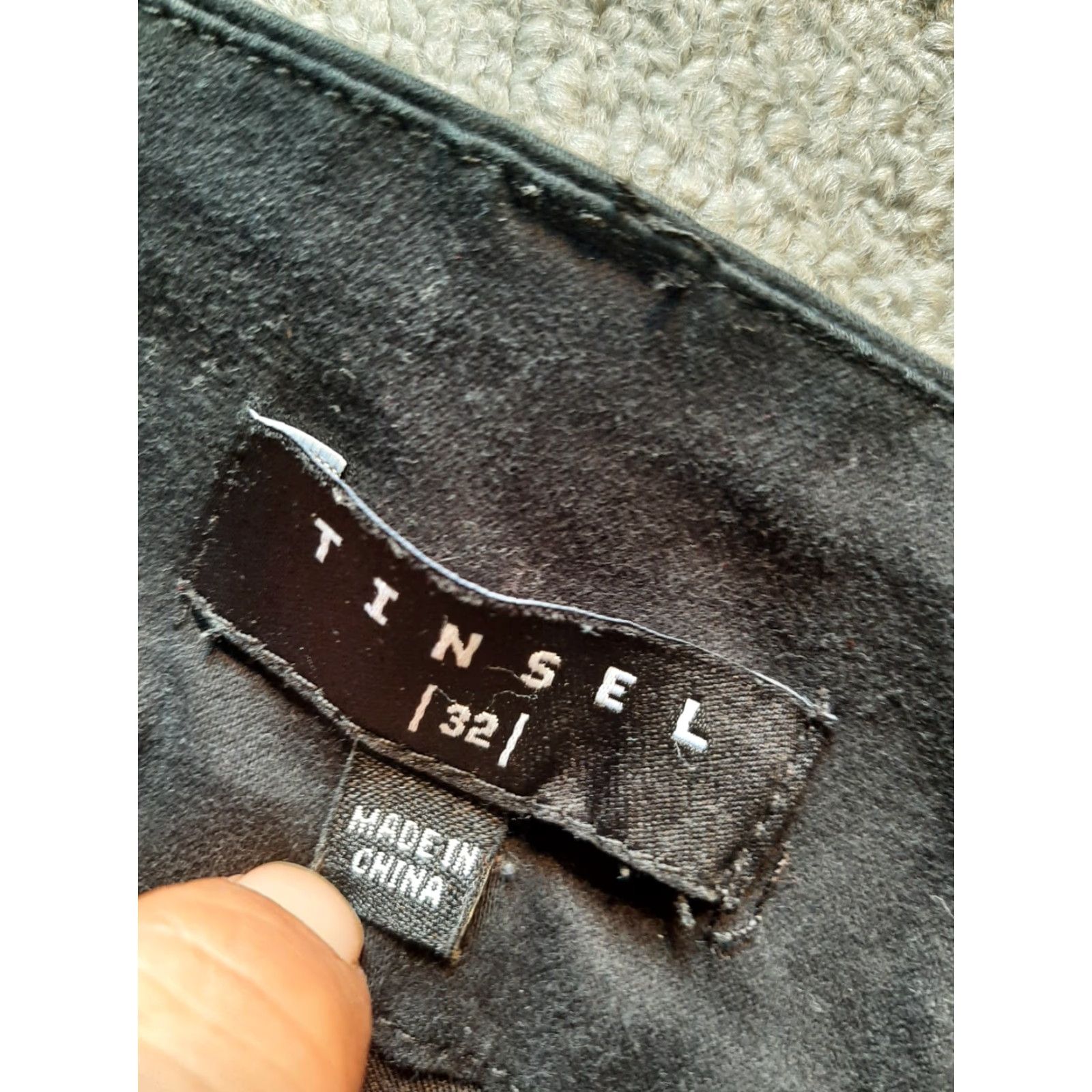 Vintage Tinsel Womens Pants 36x24 Black Jeans Chino Regular Womens 36 in Inseam 24 in Size 25" / US 0 / IT 36 - 4 Thumbnail