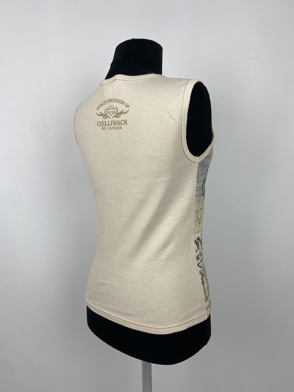 Harley Davidson Y2K Vintage Harley Davidson 1/4 Mesh Graphic Tank Top Size M / US 6-8 / IT 42-44 - 2 Thumbnail