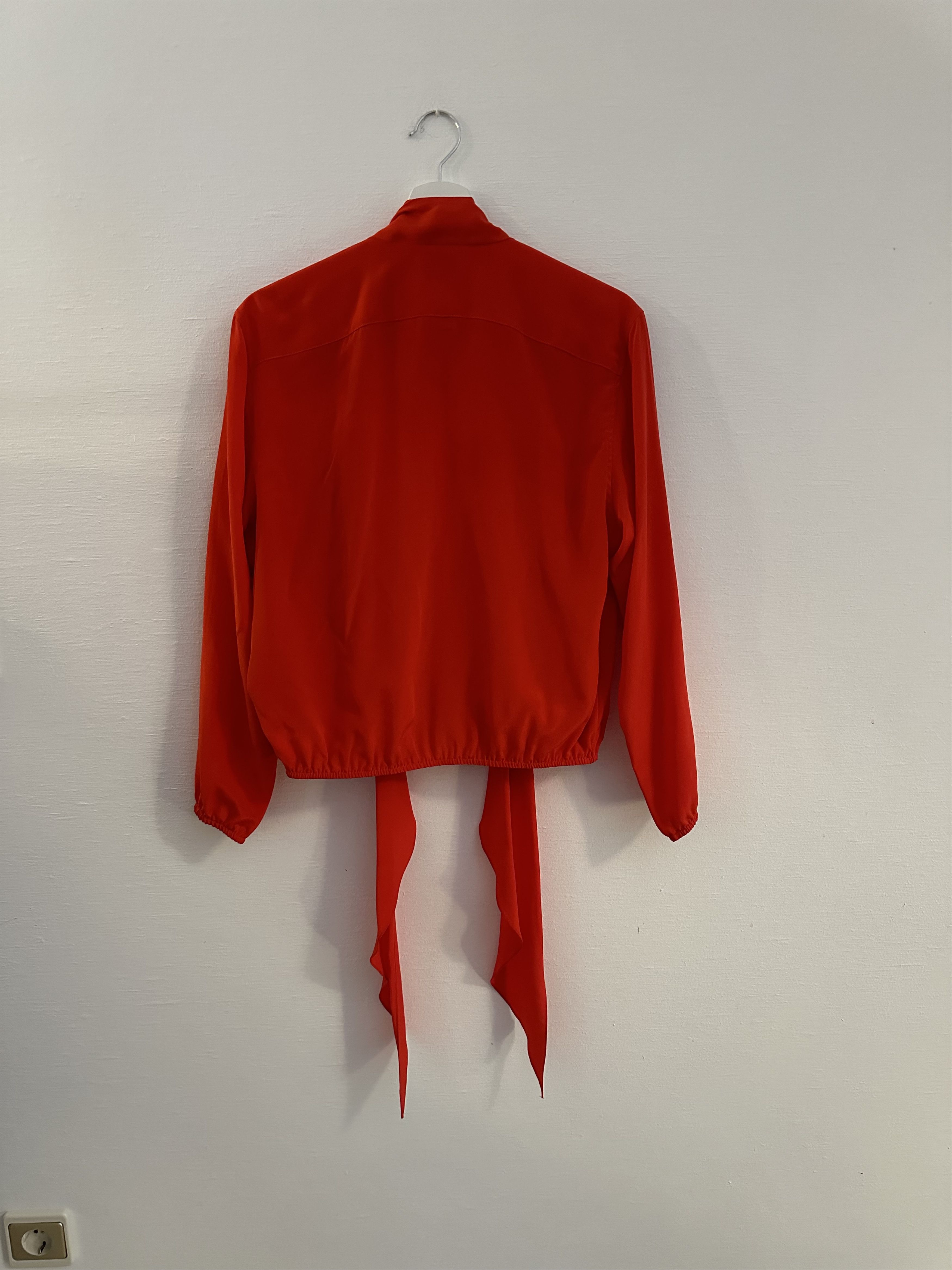 Patou Silk Bomber Jacket in red with bow details Size M / US 6-8 / IT 42-44 - 2 Thumbnail