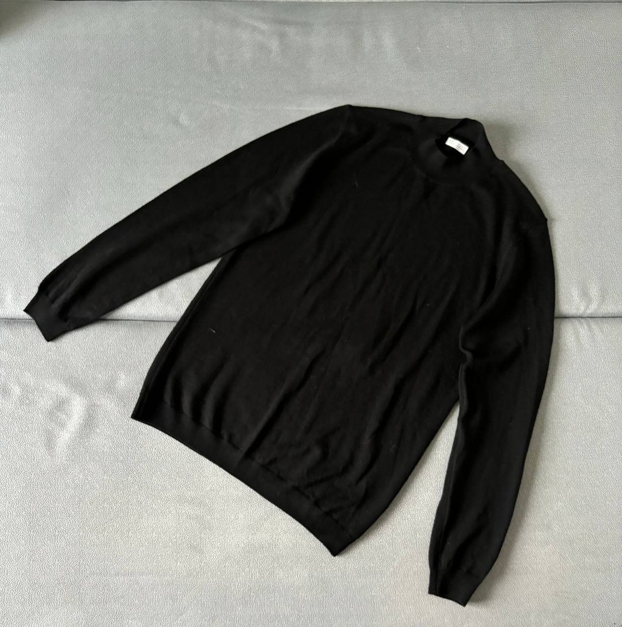 Image of Brunello Cucinelli Knit Wool Sweater in Black, Men's (Size XL)