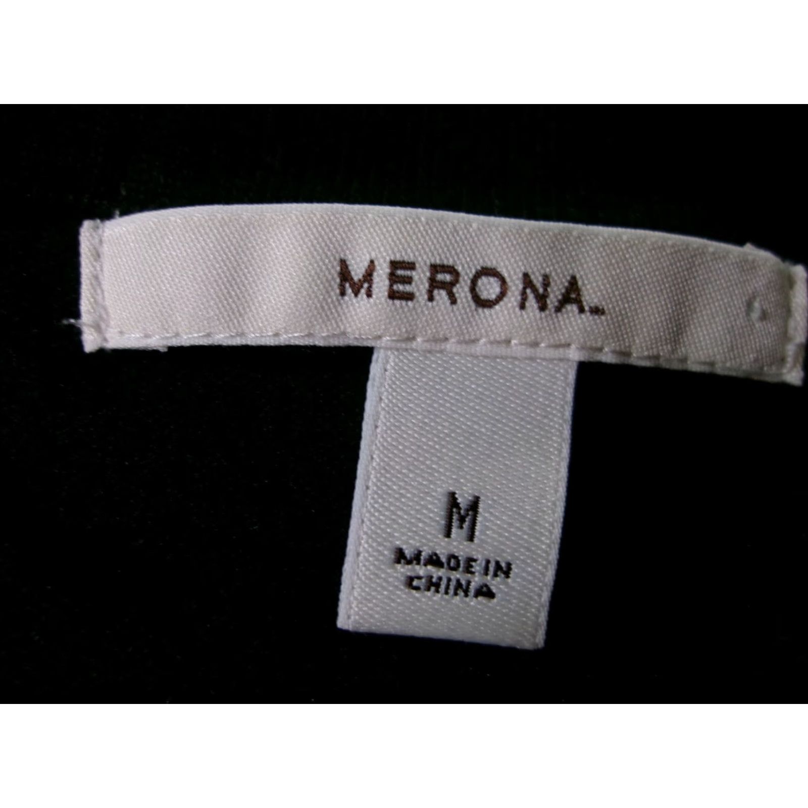 Merona Merona Button-Up Top Women Medium Black Long Sleeve Henley Classic Casual Office Size M / US 6-8 / IT 42-44 - 6 Thumbnail