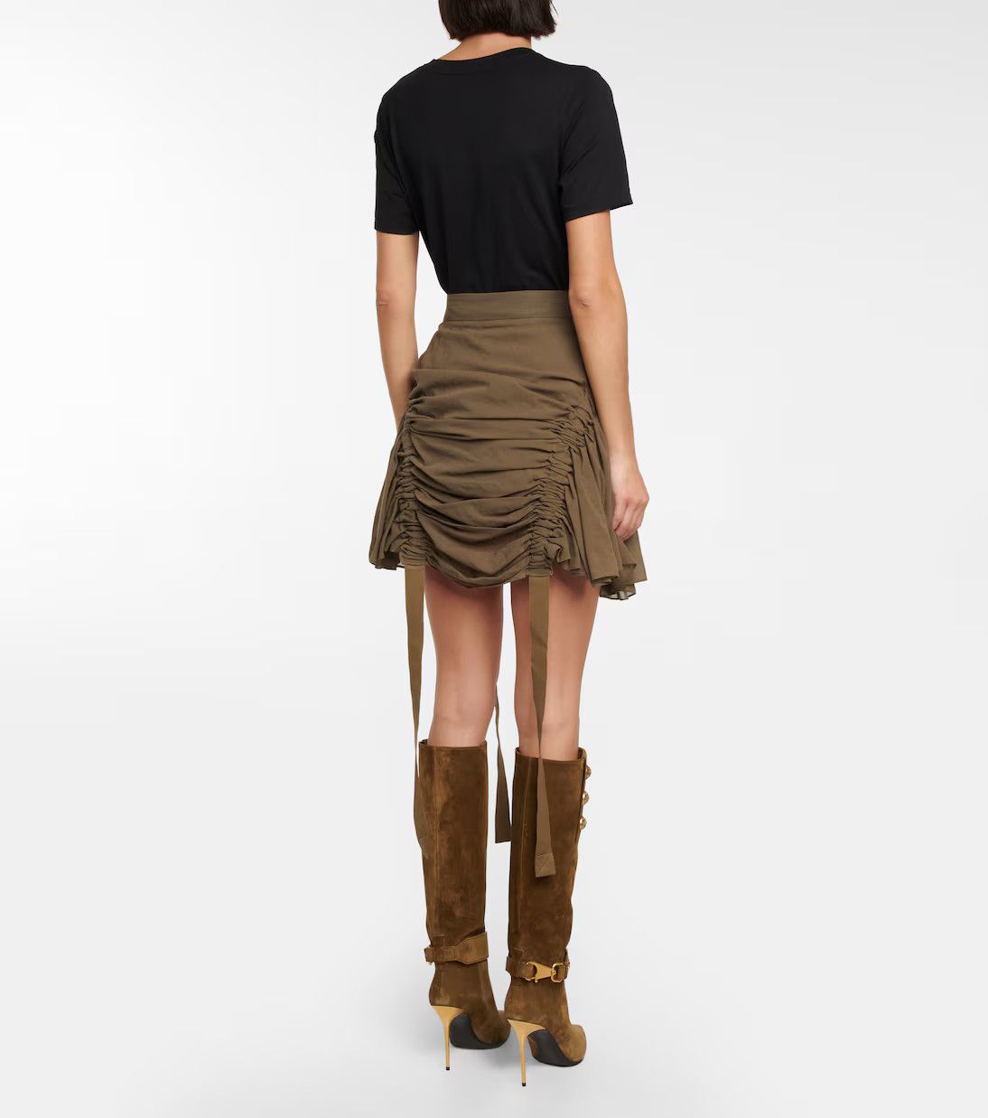 Balmain o1y0625 Mini Skirt in Military Green Size 30" / US 8 / IT 44 - 3 Thumbnail