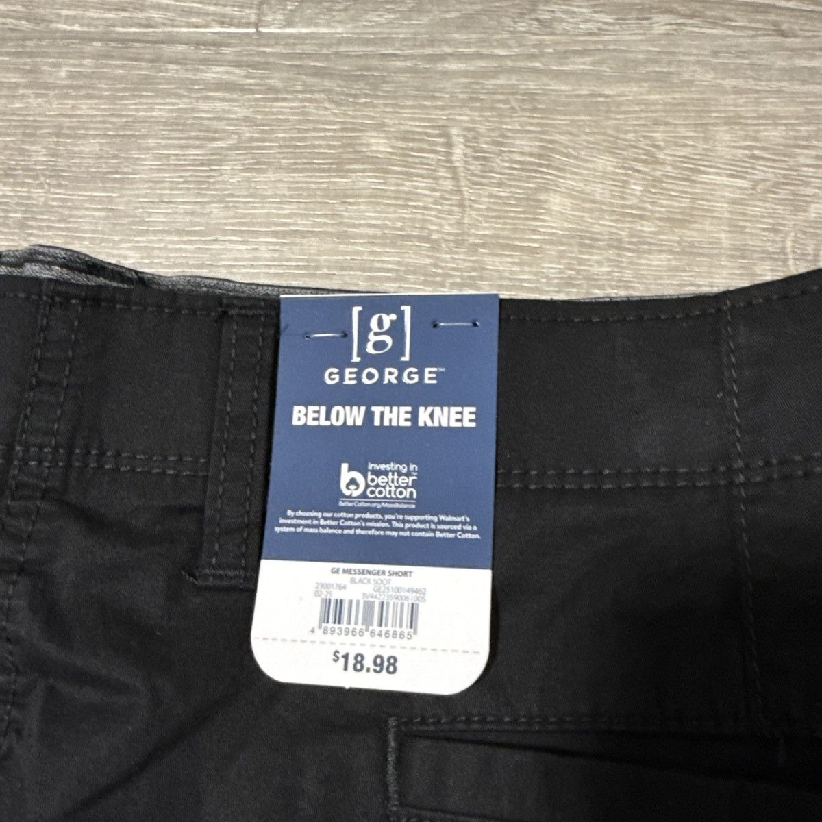 George George Men's Cargo Shorts, Size 38, 14" Inseam,Black Size US 38 / EU 54 - 3 Thumbnail